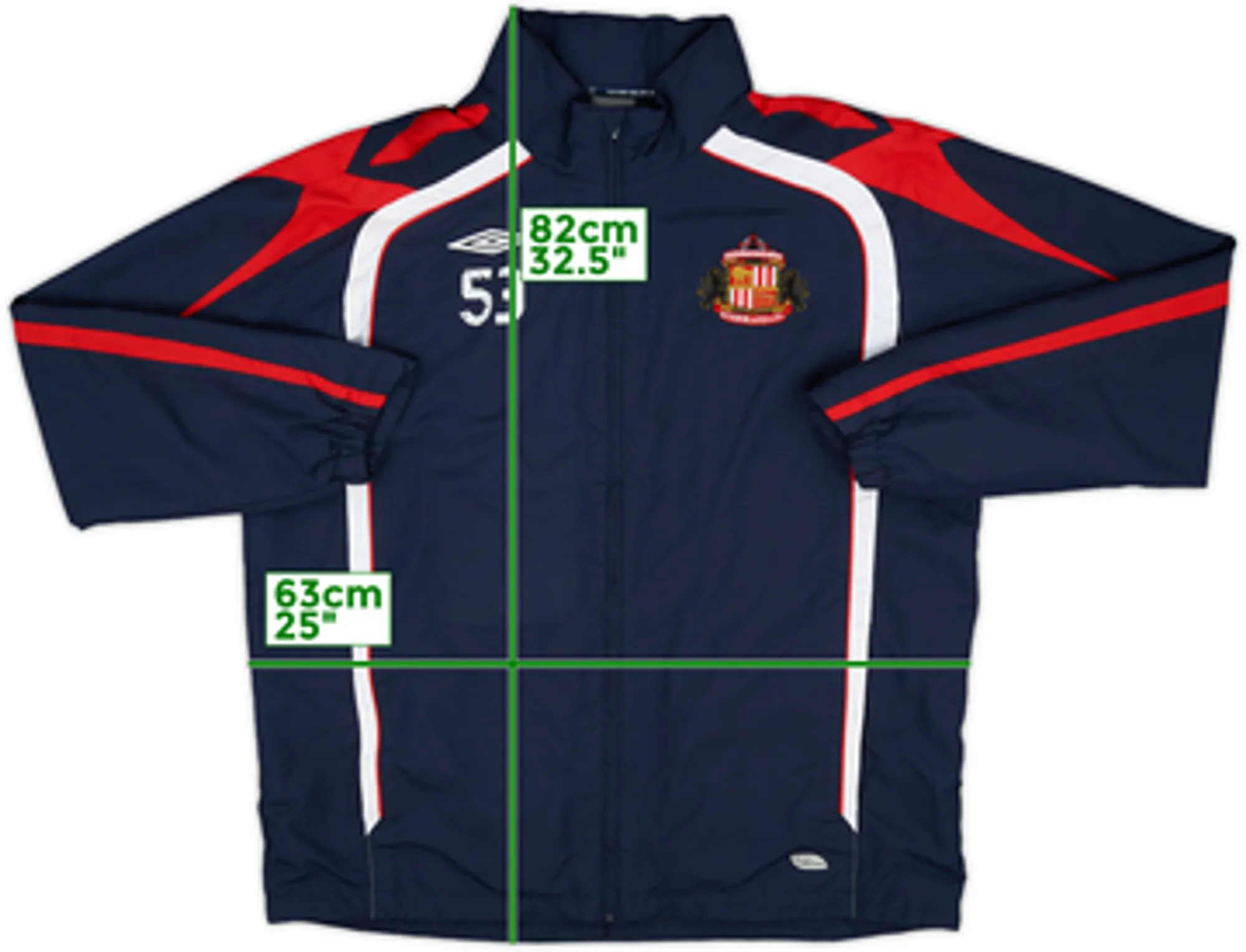 2007-09 Sunderland Umbro Player Issue Hooded Rain Jacket #53 - 8/10 - (XL)