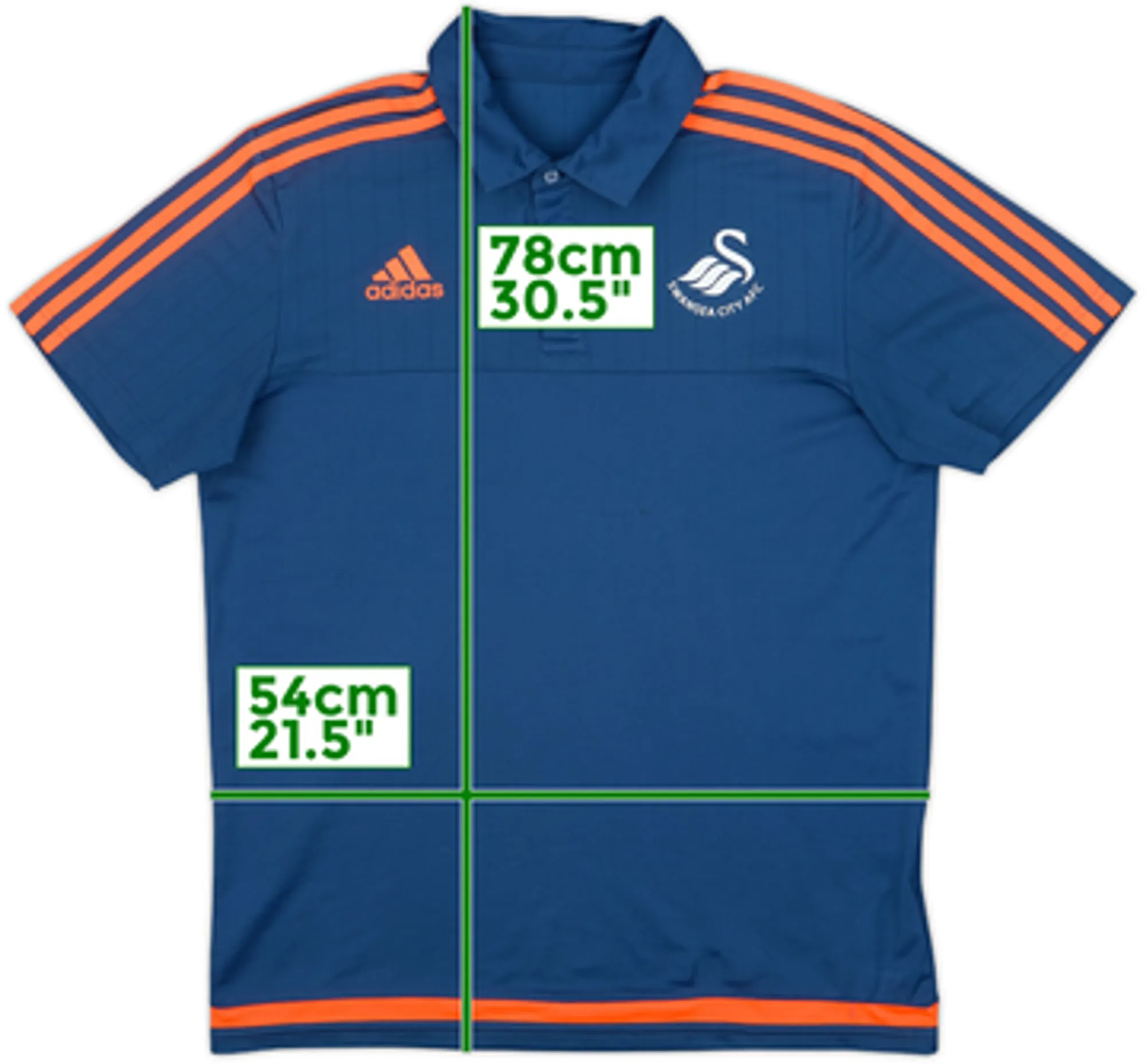 2014-15 Swansea adidas Polo Shirt - 8/10 - (L)