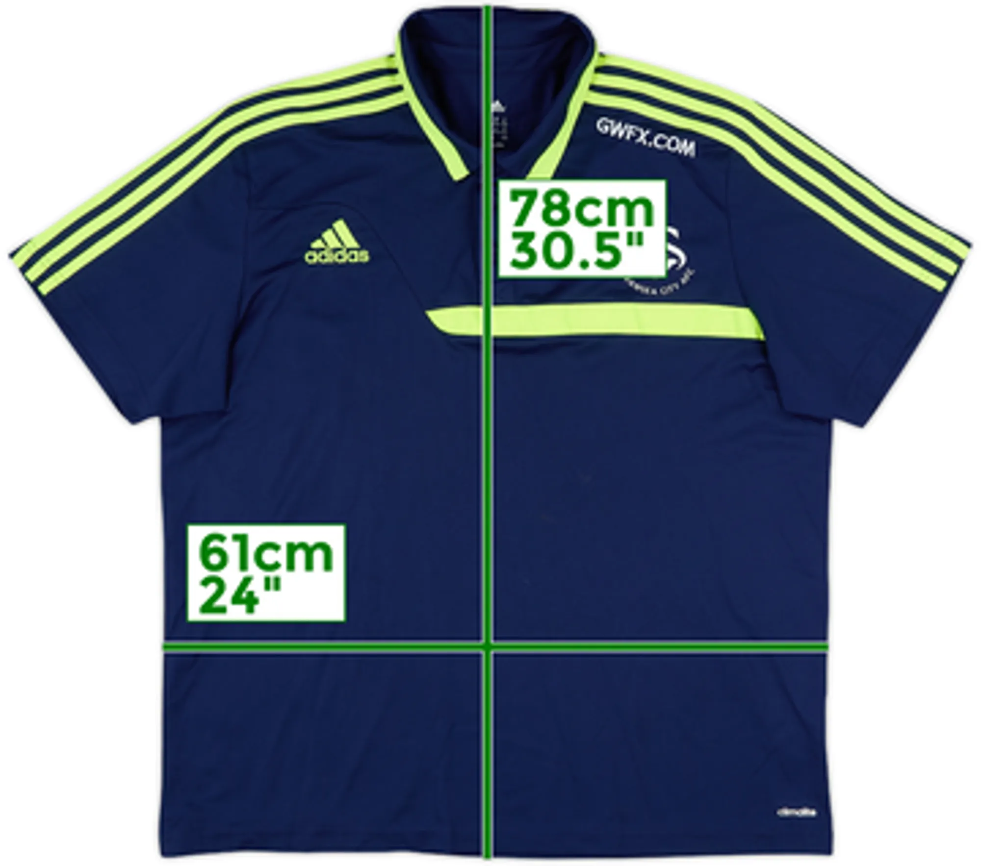 2013-14 Swansea adidas Polo Shirt - 8/10 - (L)