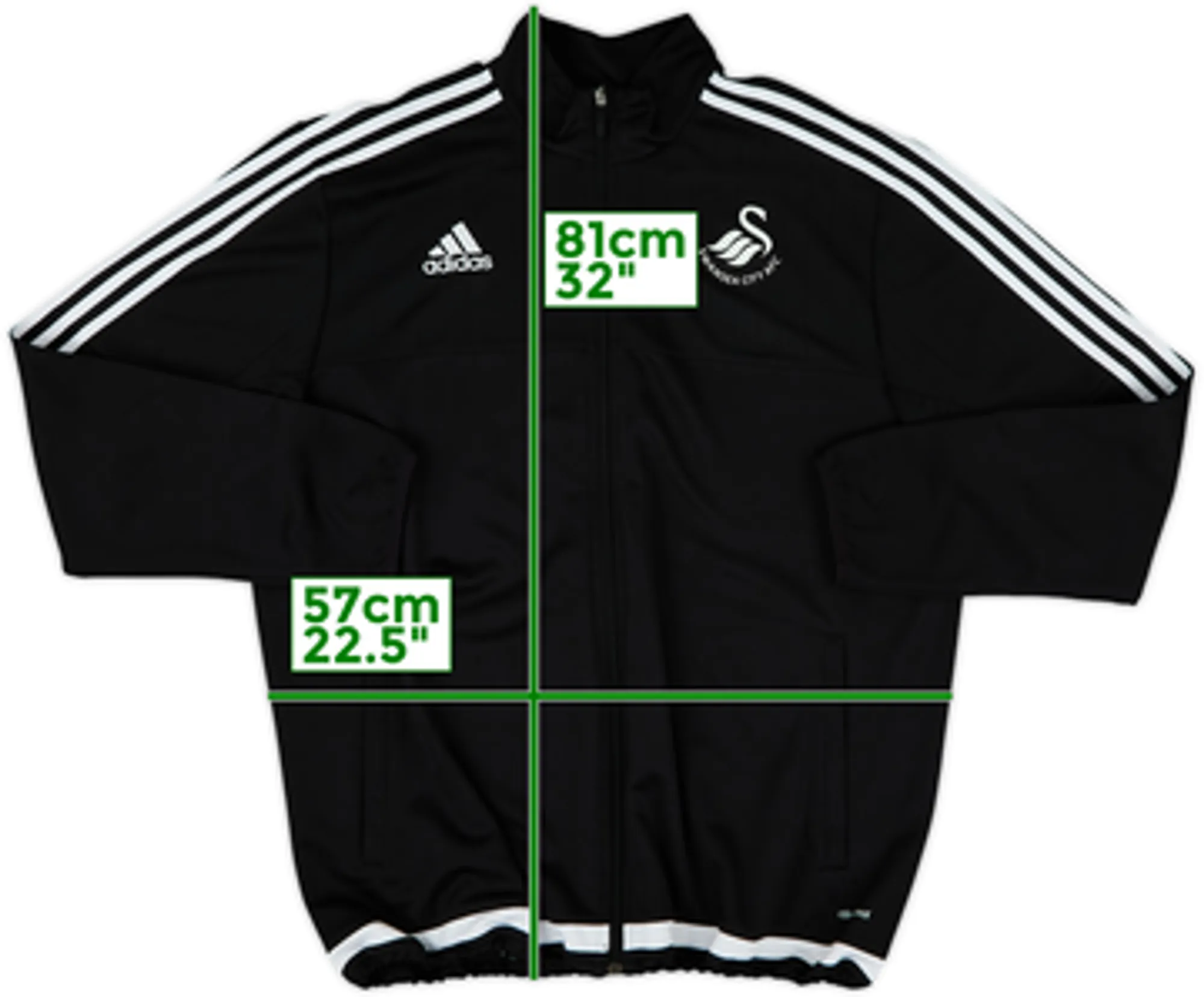 2015-16 Swansea City adidas Track Jacket - 8/10 - (XL)