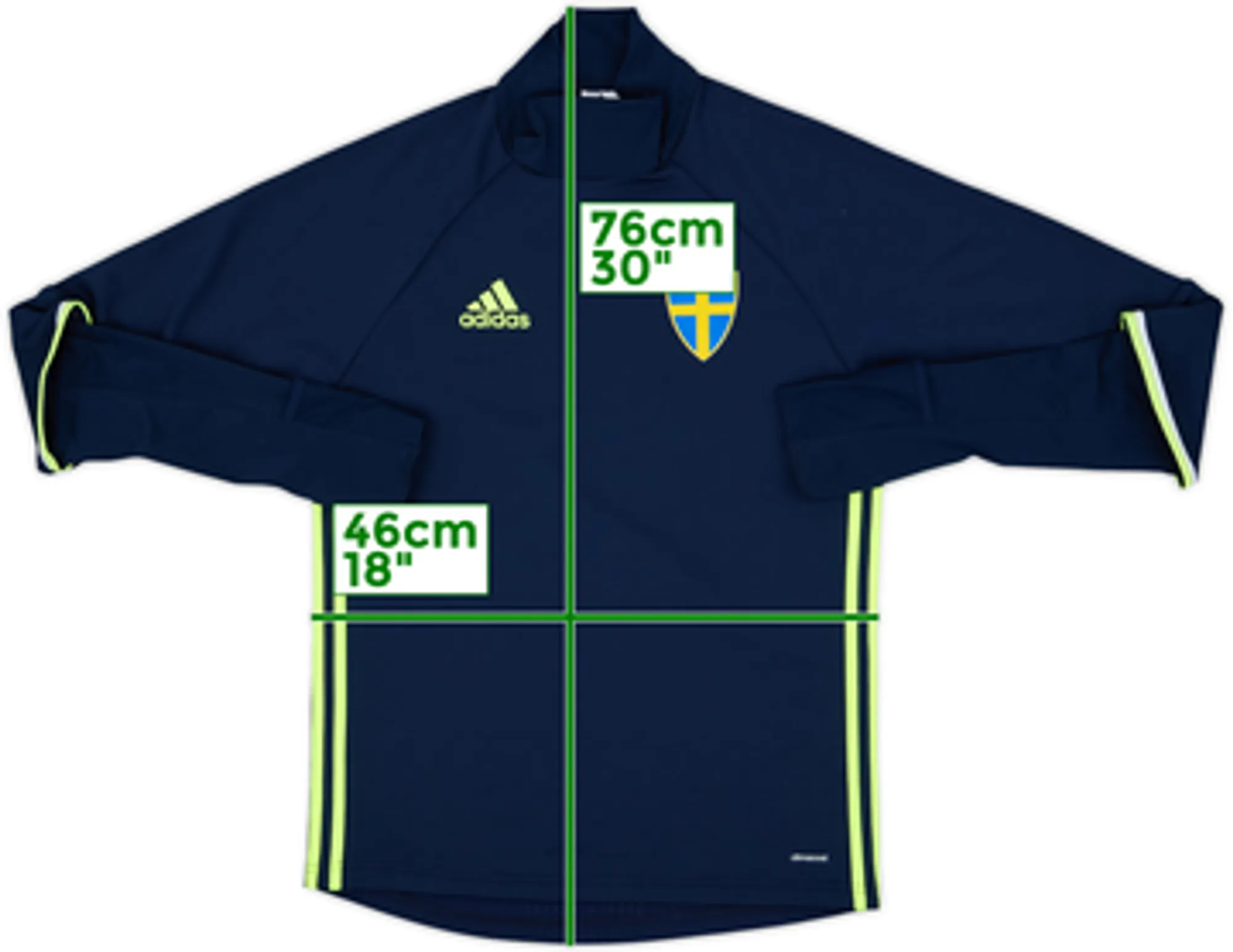 2016-18 Sweden adidas Drill Top - 9/10 - (S)