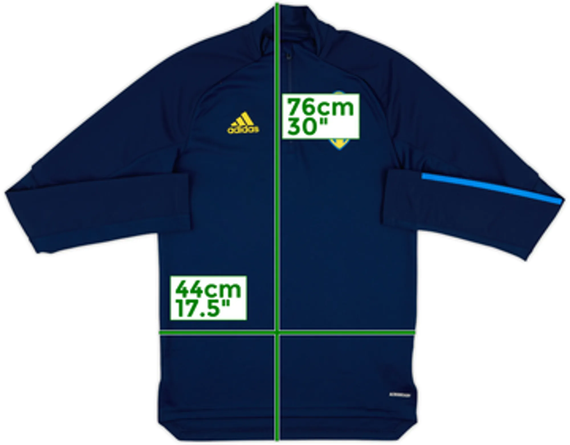 2019-20 Sweden adidas 1/4 Zip Training Top - 8/10 - (S)