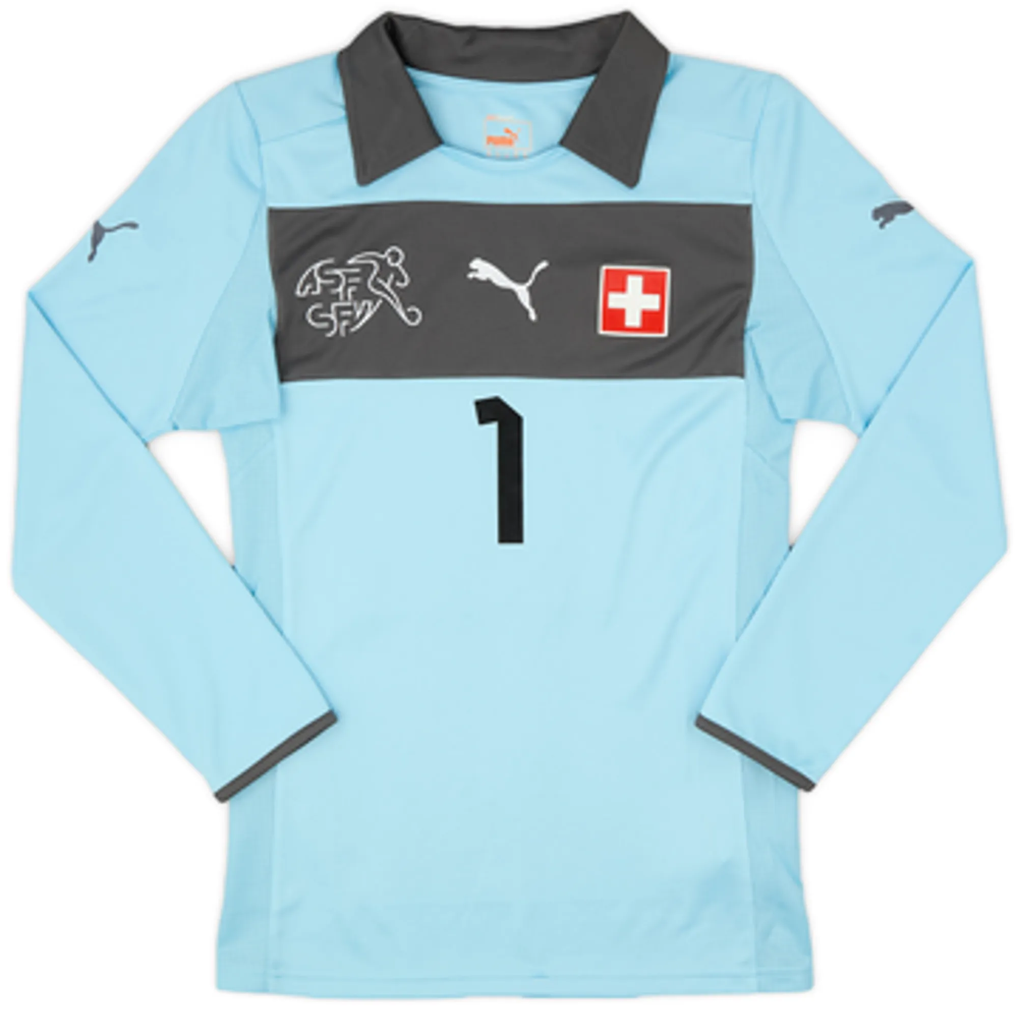 2012-13 Switzerland Authentic GK Shirt Benaglio #1 - 9/10 - (XS)
