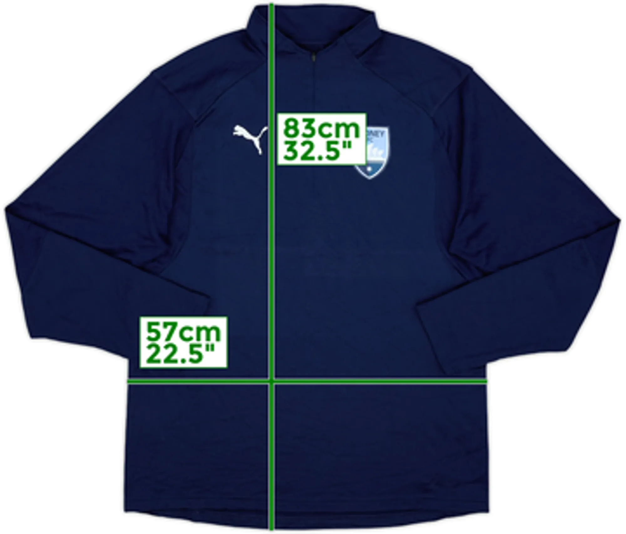 2017-18 Sydney FC Puma 1/4 Zip Drill Top - 10/10 - (XL)