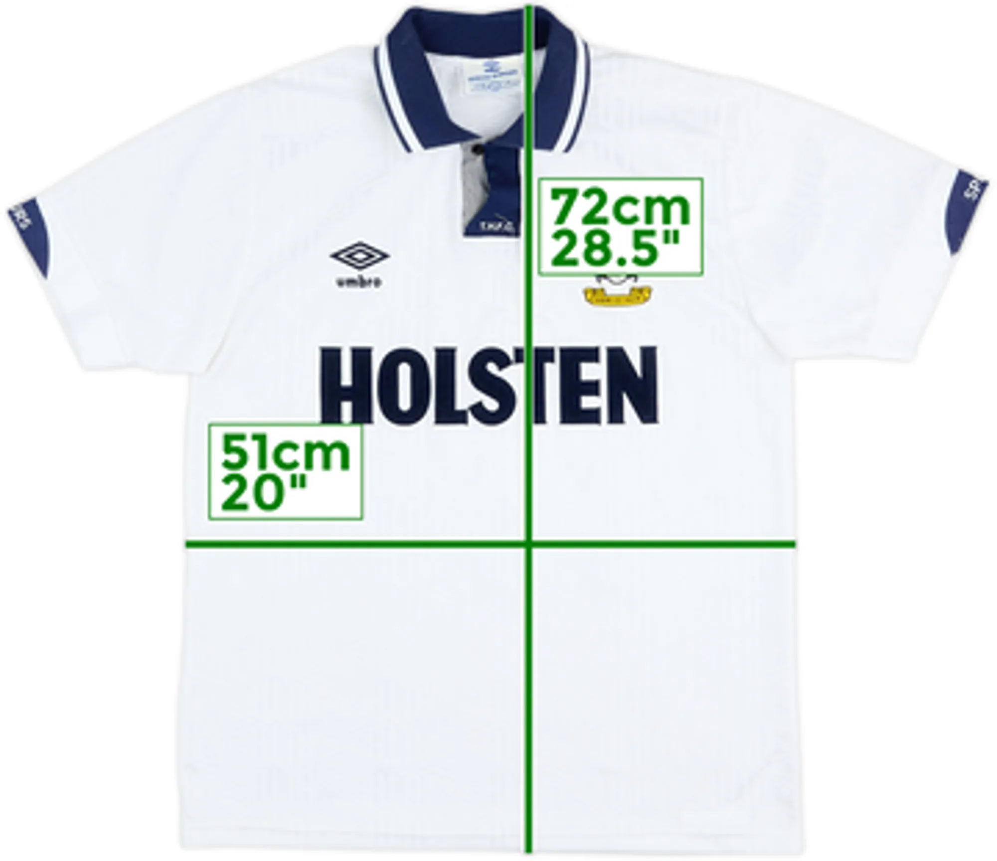 1991-93 Tottenham Home Shirt - 9/10 - (L)