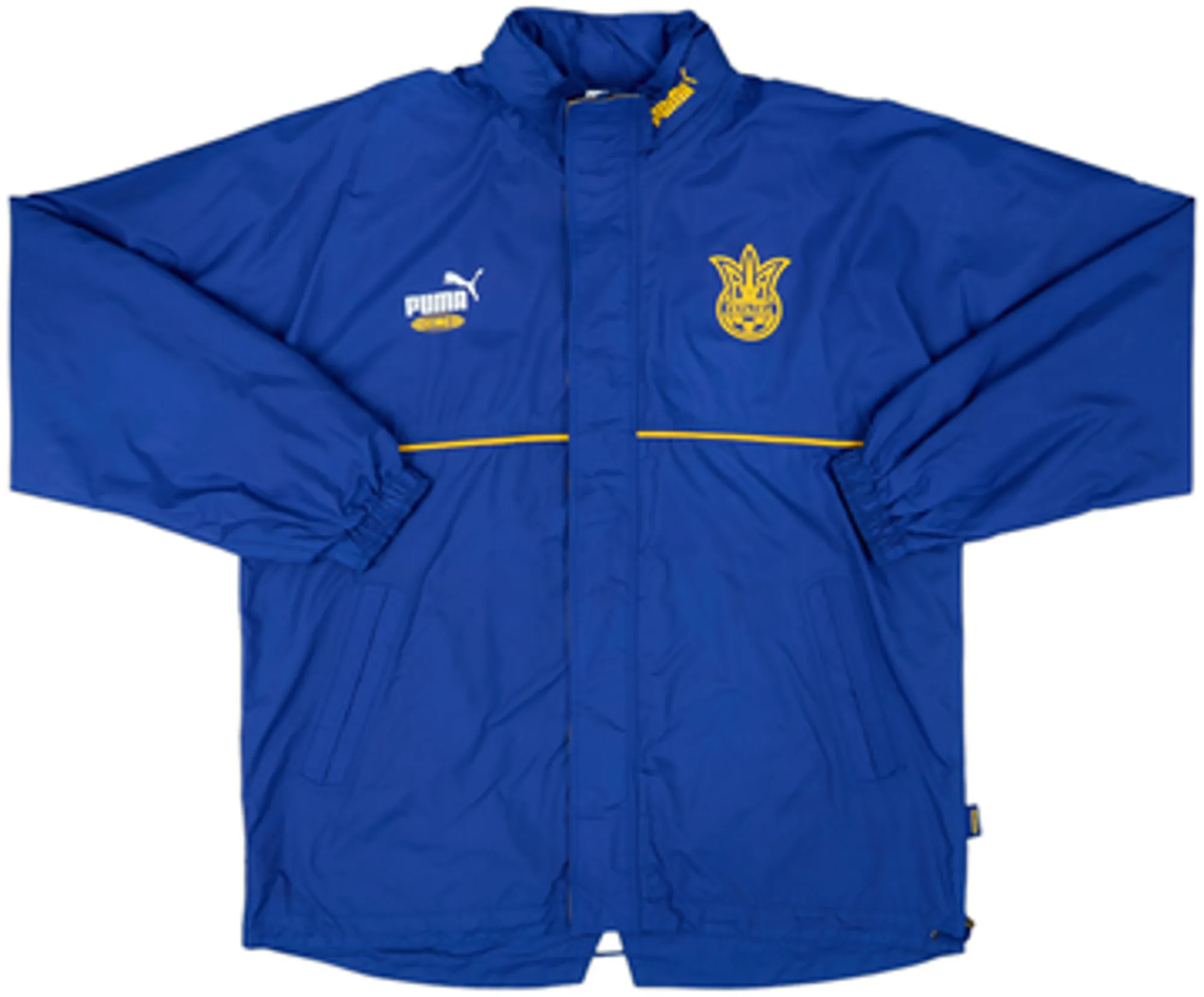 1998-00 Ukraine Puma Hooded Rain Jacket Tracksuit - 8/10 - (XL)
