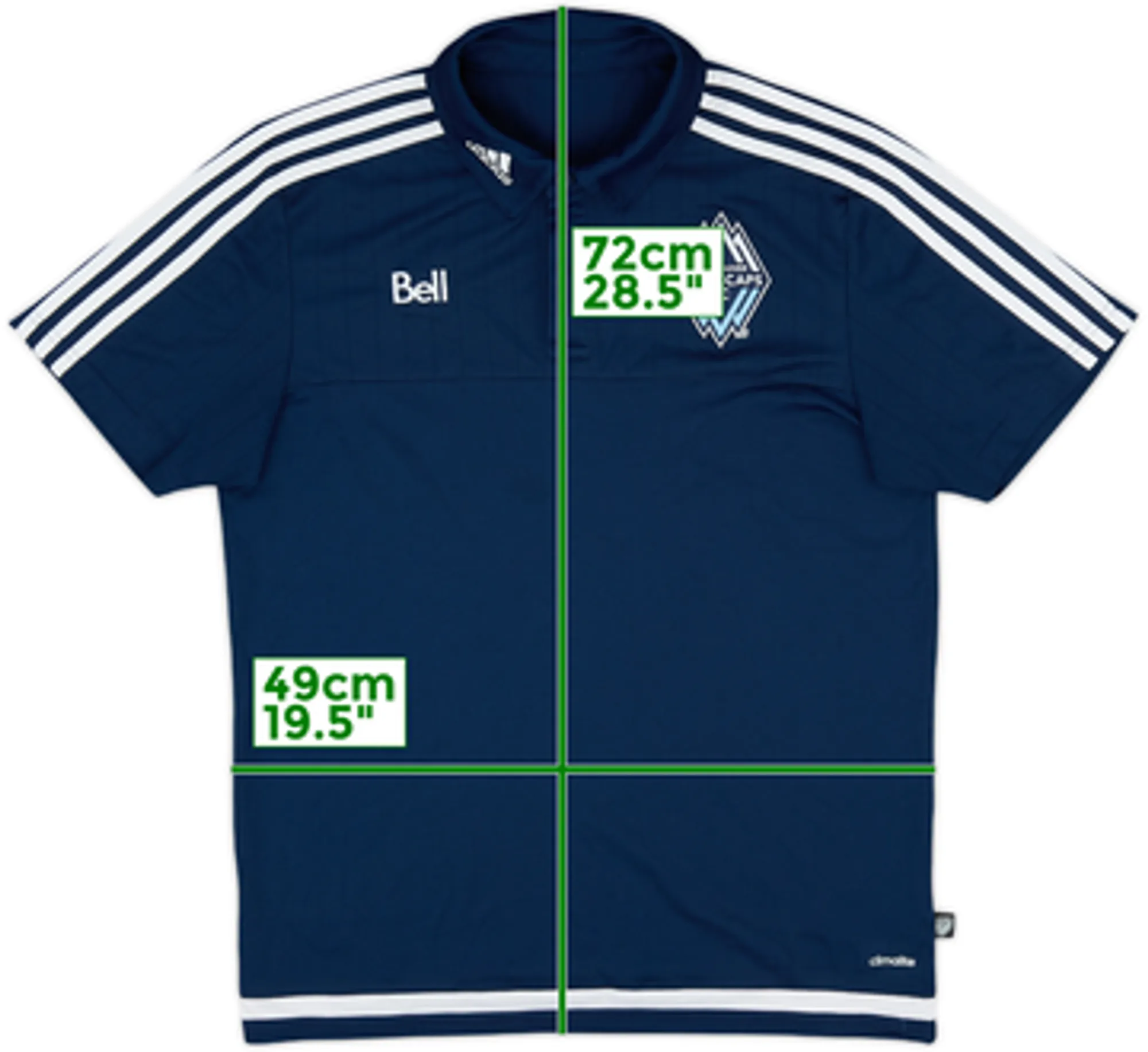 2014-15 Vancouver Whitecaps adidas Polo Shirt - 8/10 - (M)