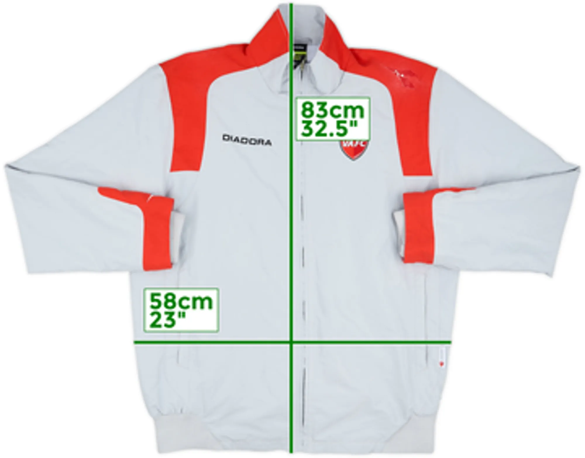 2008-09 Valenciennes Diadora Track Jacket - 5/10 - (L)