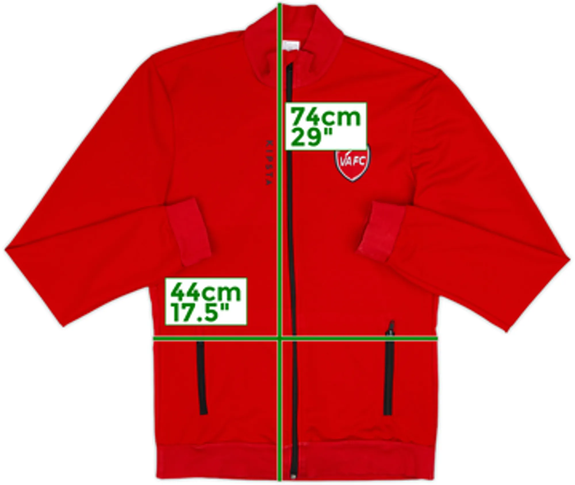 2016-18 Valenciennes Kipsta Track Jacket - 8/10 - (S)