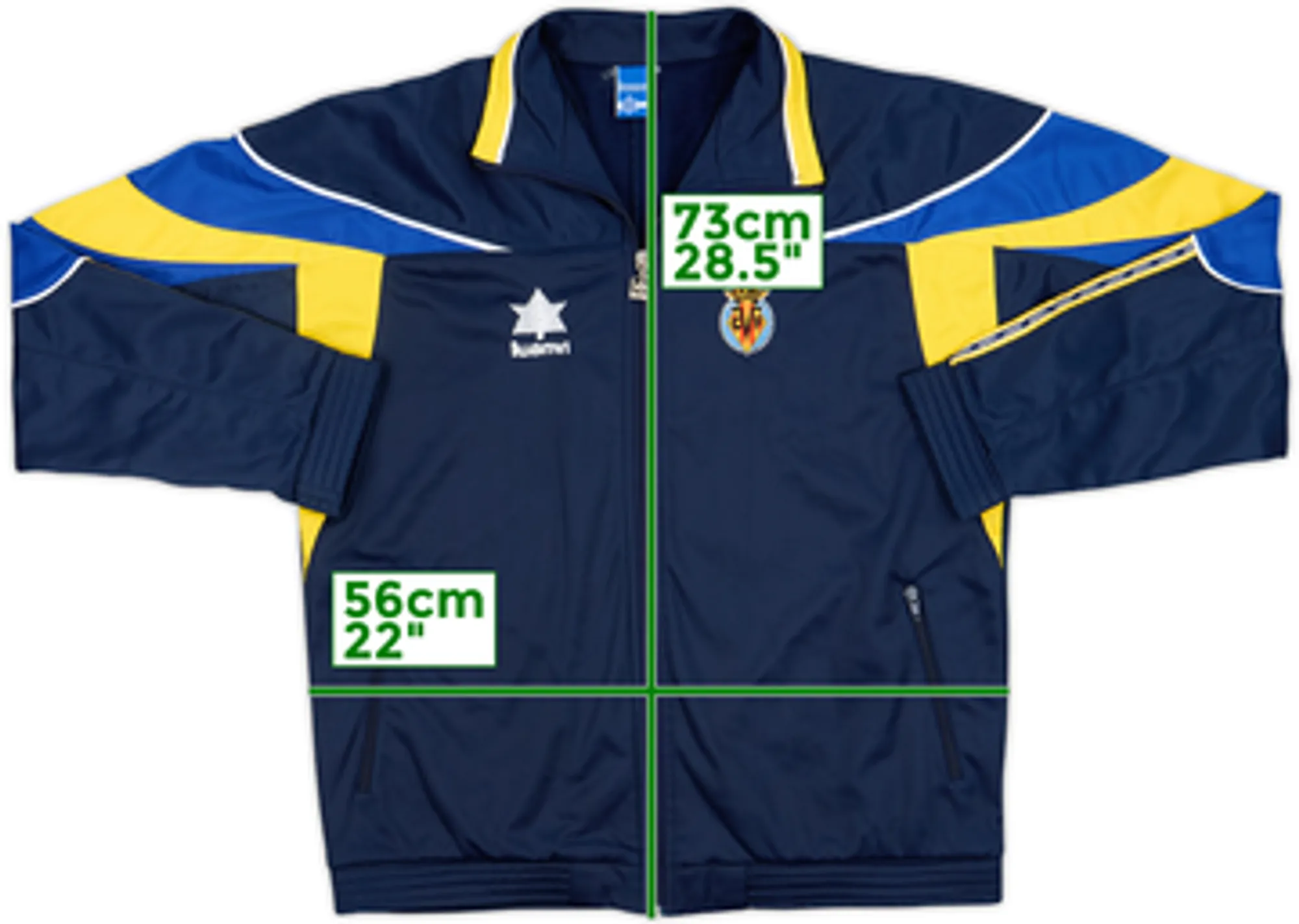 1997-99 Villarreal Luanvi Track Jacket - 8/10 - (L)