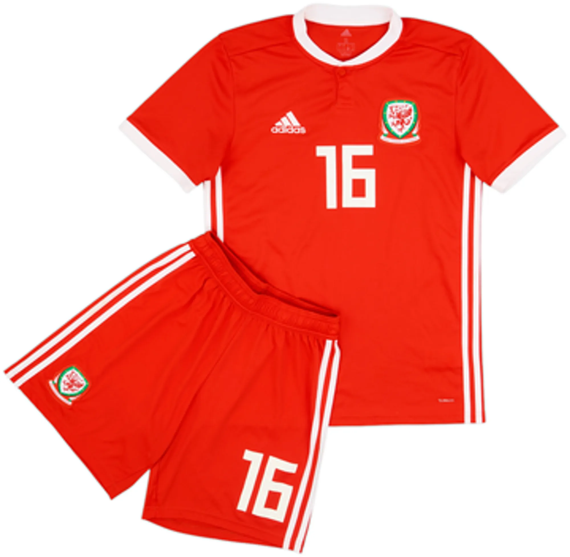 2016-17 Wales Home Shirt & Shorts #16 - 9/10 - (S)