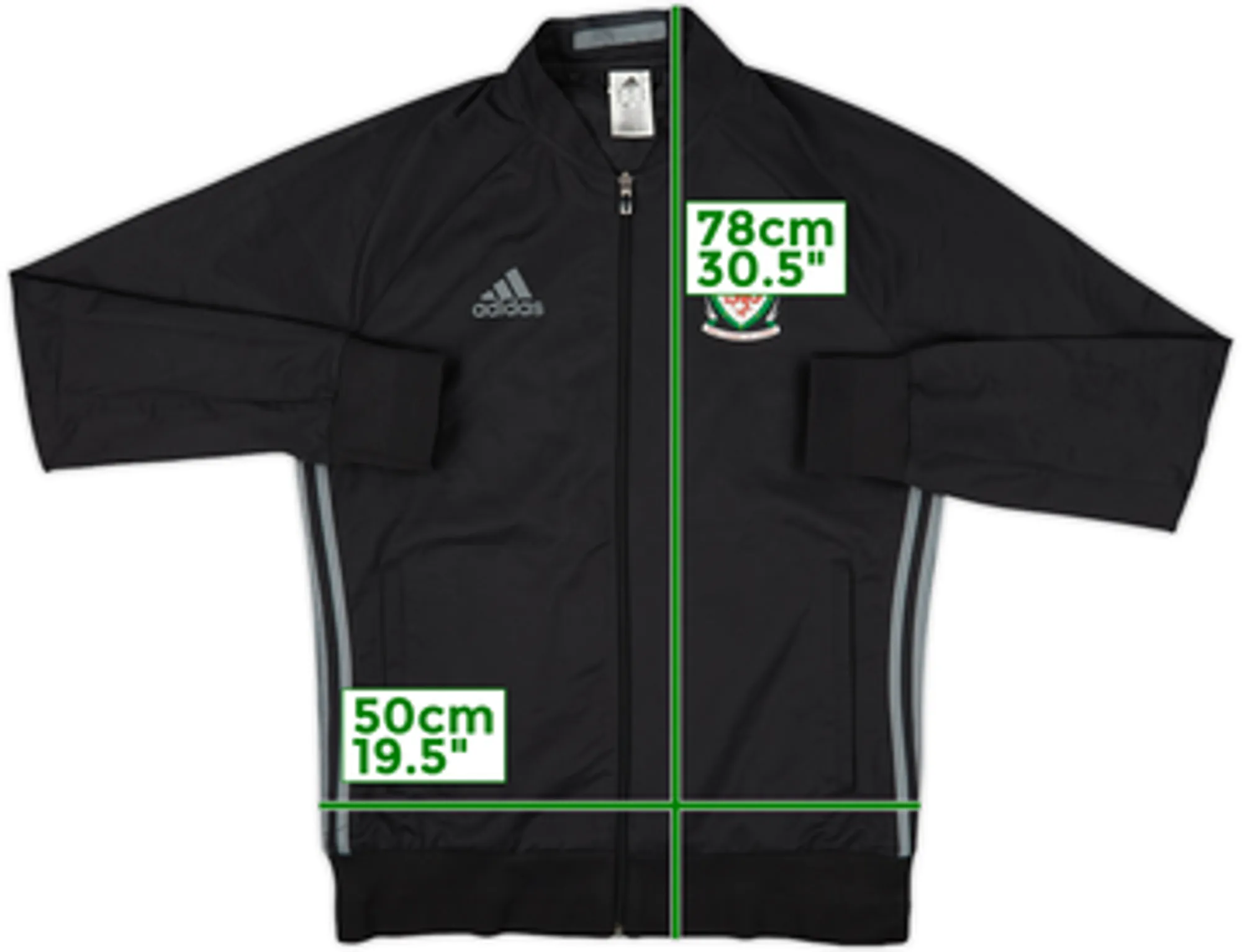 2016-17 Wales adidas Track Jacket - 8/10 - (M)