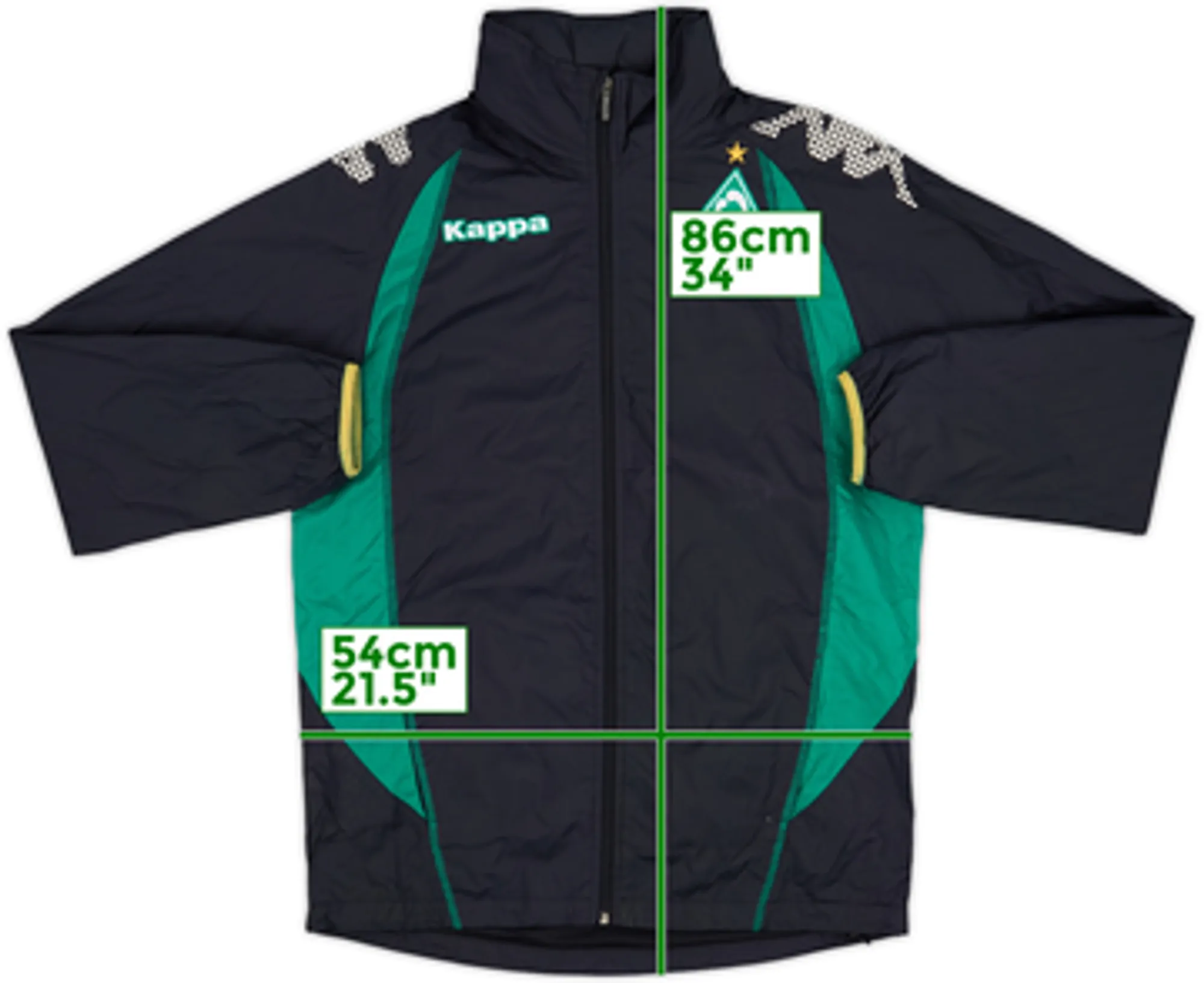 2008-09 Werder Bremen Kappa Hooded Rain Jacket - 8/10 - (XL.Boys)