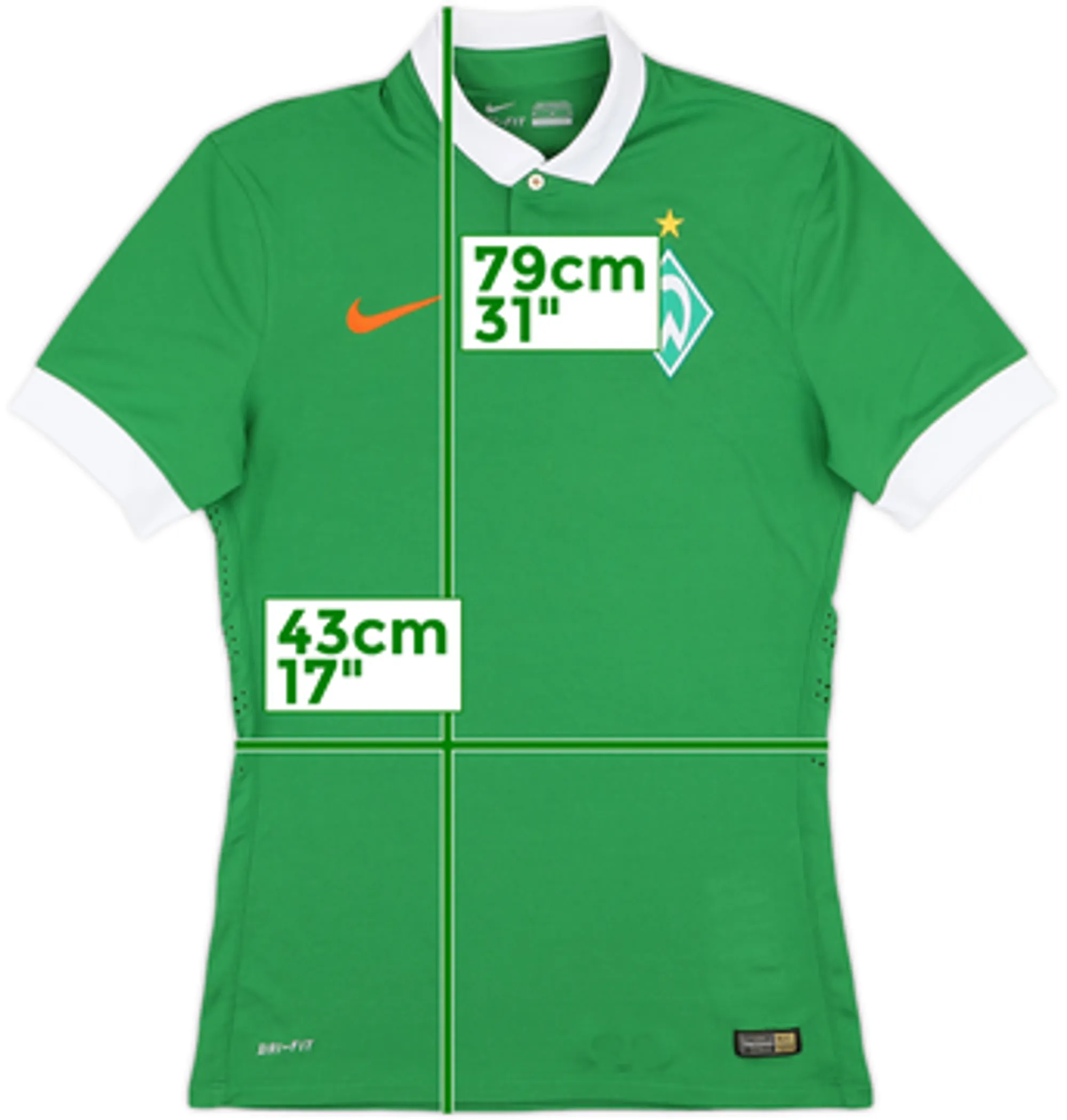 2014-15 Werder Bremen Authentic Home Shirt - 10/10 - (L)