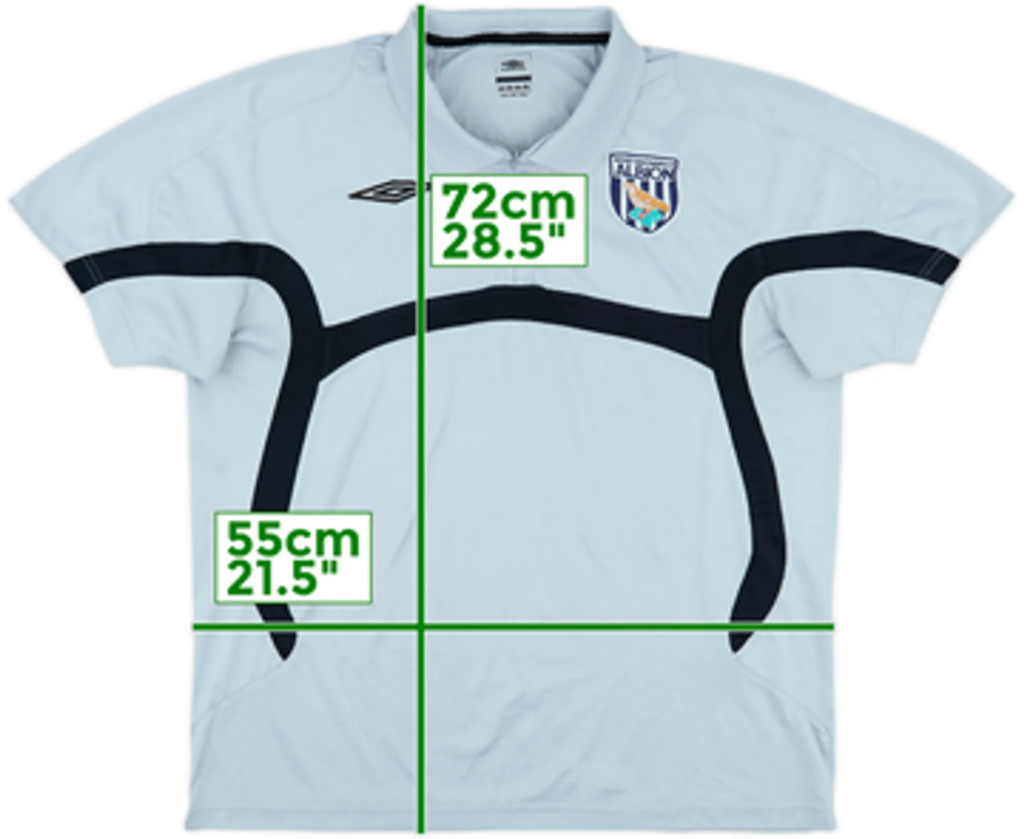 2007-08 West Brom Umbro 1/4 Zip Polo Shirt - 9/10 - (L)