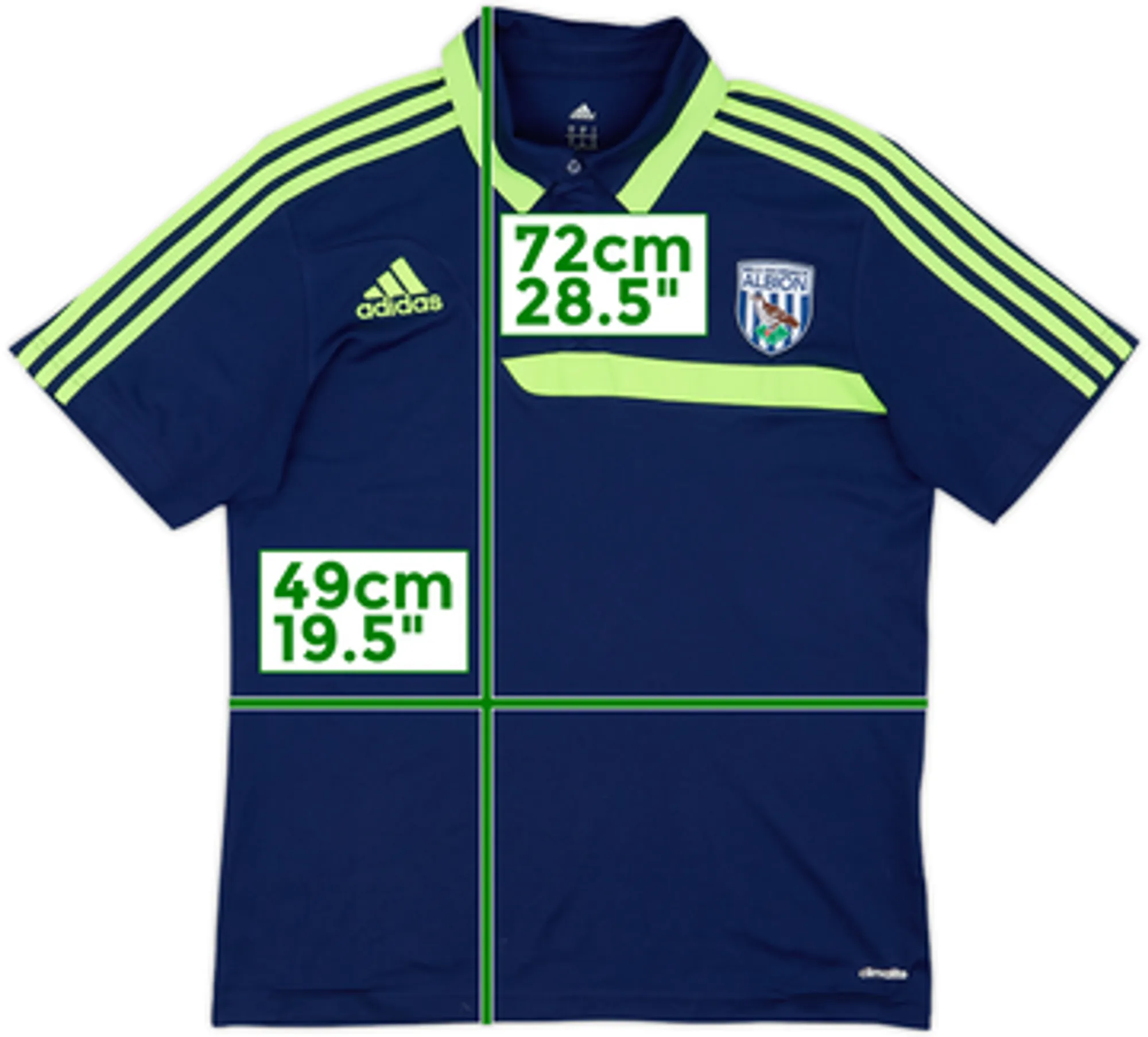 2013-14 West Brom adidas Polo Shirt - 8/10 - (S)
