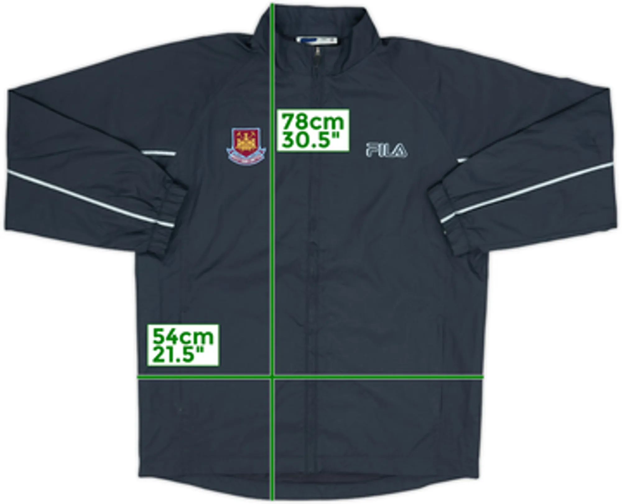 1999-01 West Ham Fila Rain Jacket - 8/10 - (S)