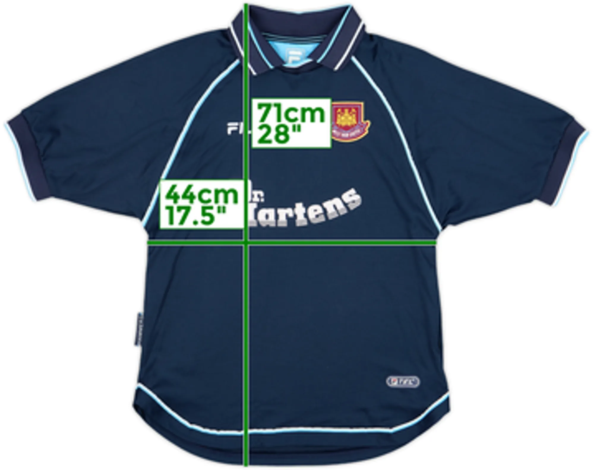 1999-01 West Ham Third Shirt - 8/10 - (XL.Boys)