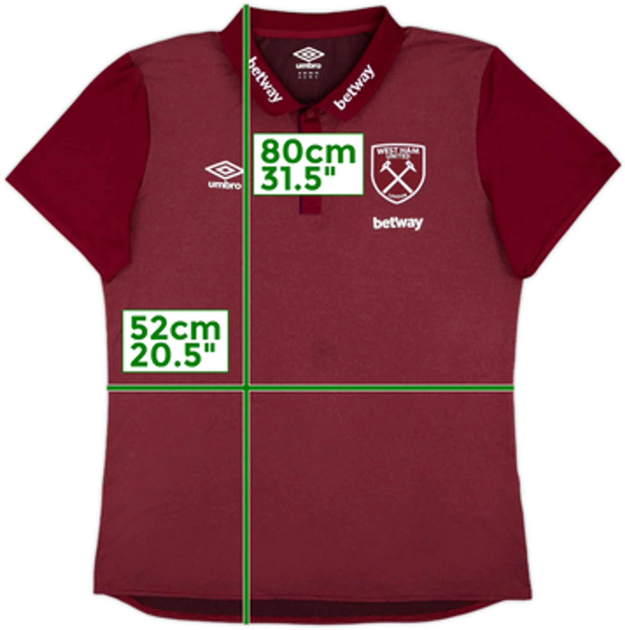 2017-18 West Ham Umbro Polo Shirt - 10/10 - (M)