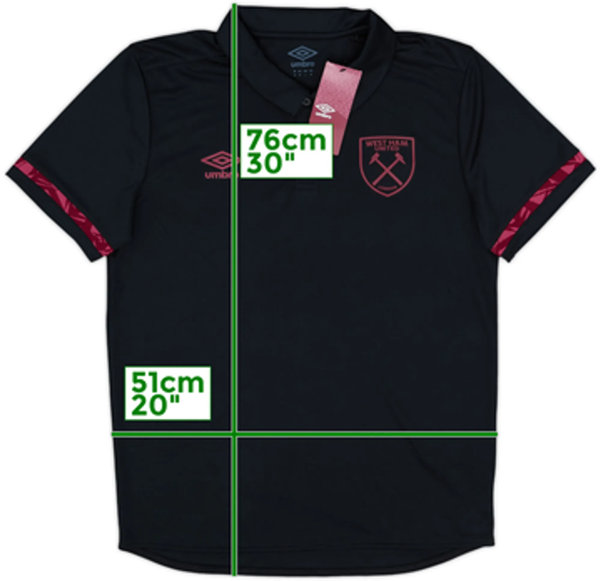 2020-21 West Ham Umbro Polo Shirt (M)