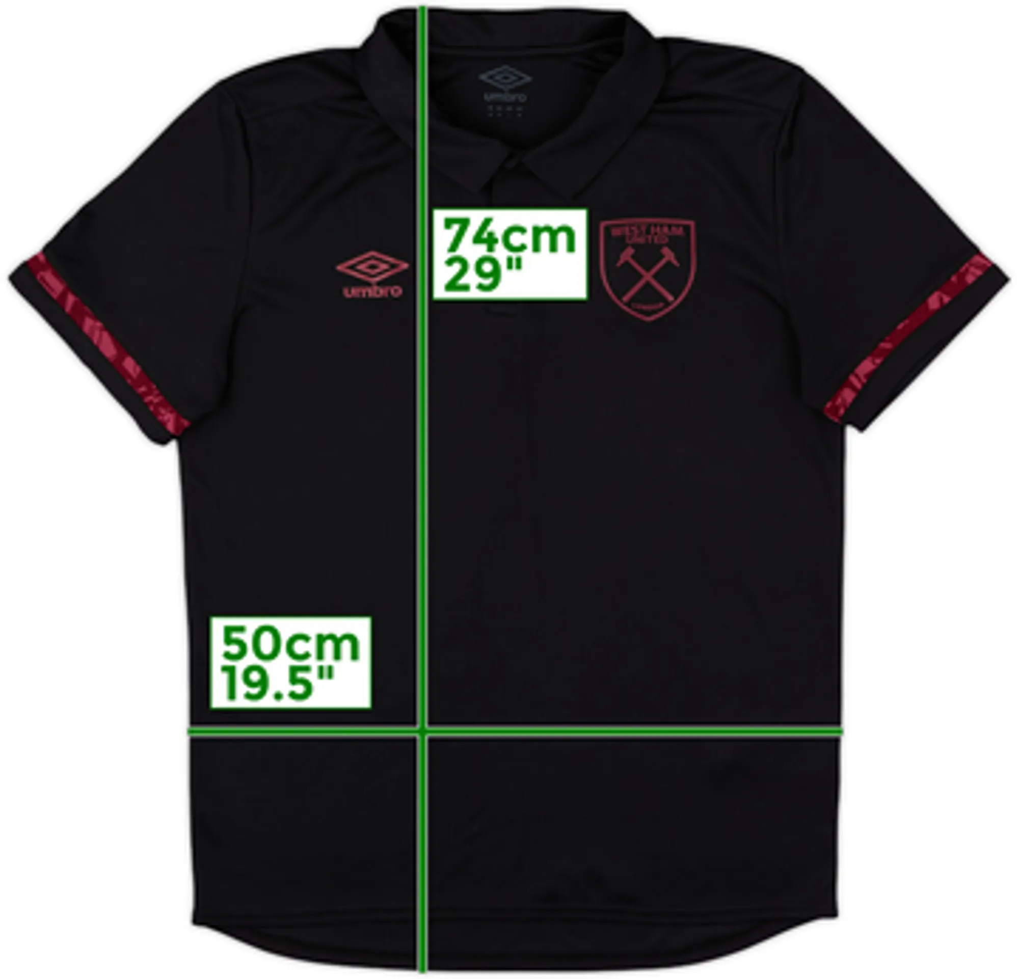 2020-21 West Ham Umbro Polo Shirt - 8/10 - (M)