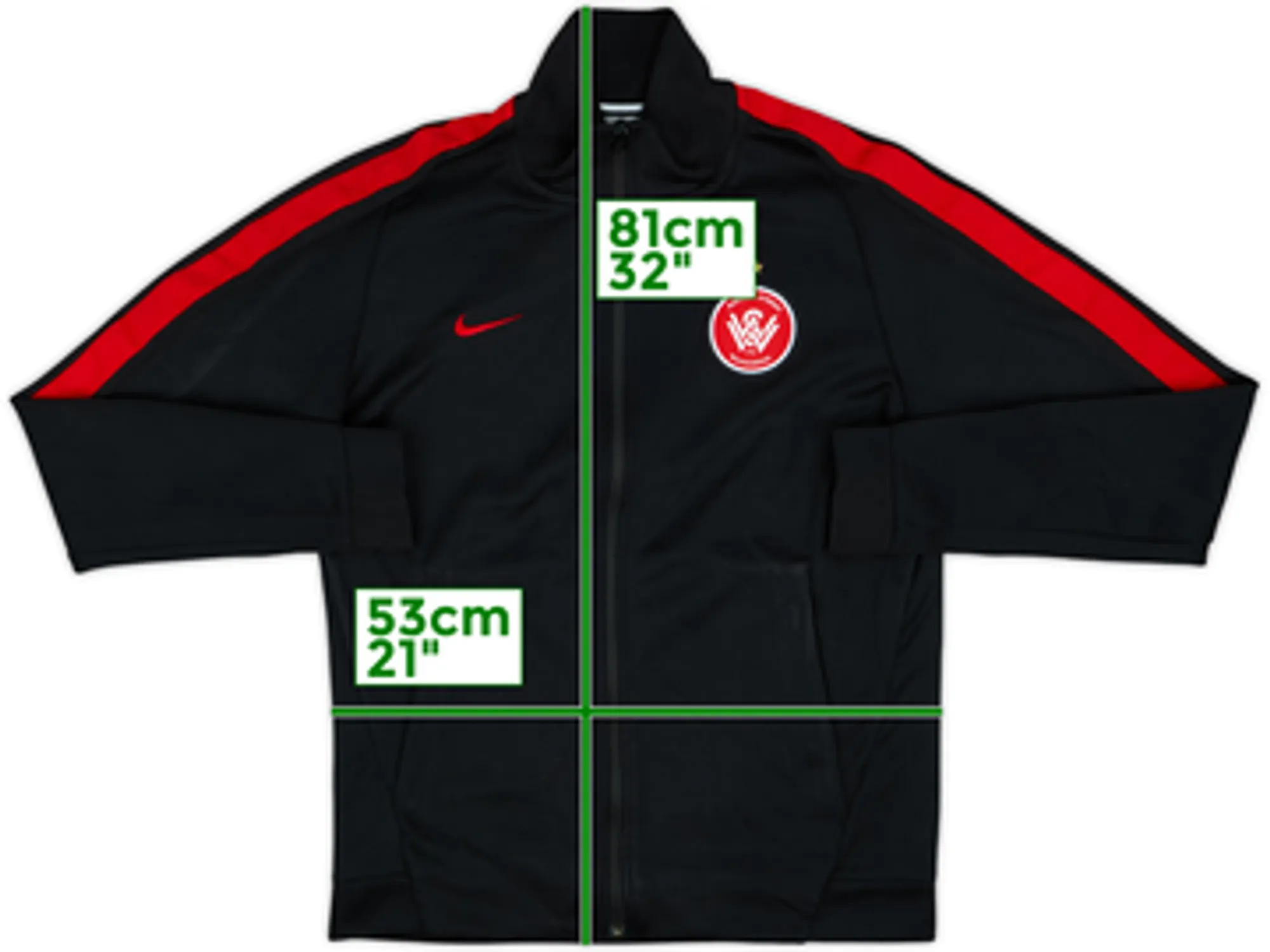 2017-18 Western Sydney Wanderers Nike Track Jacket - 8/10 - (M)