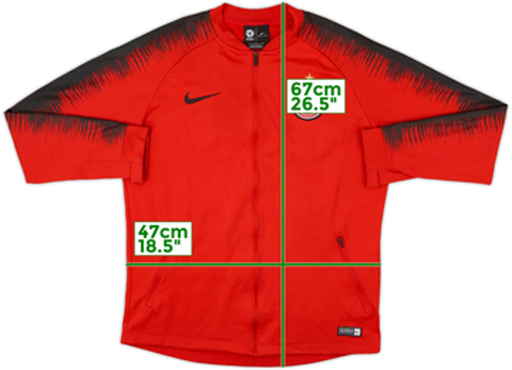 2018-19 Western Sydney Wanderers Nike Track Jacket - 8/10 - (L)