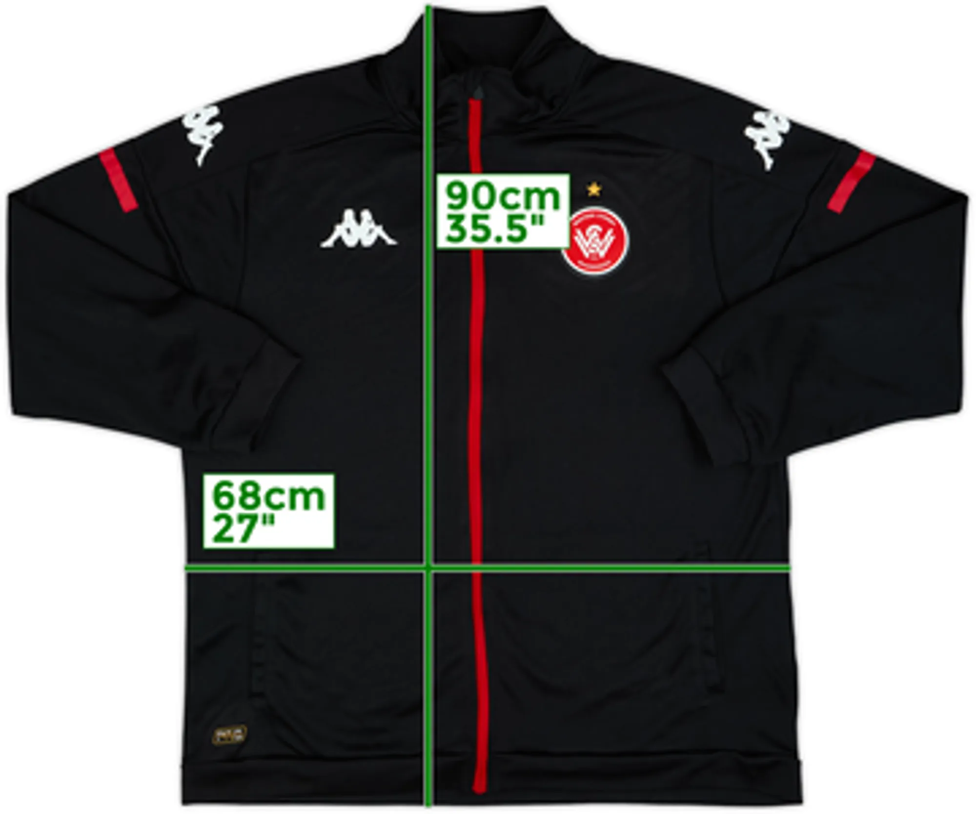 2020-21 Western Sydney Wanderers Kappa Track Jacket - 7/10 - (XXL)