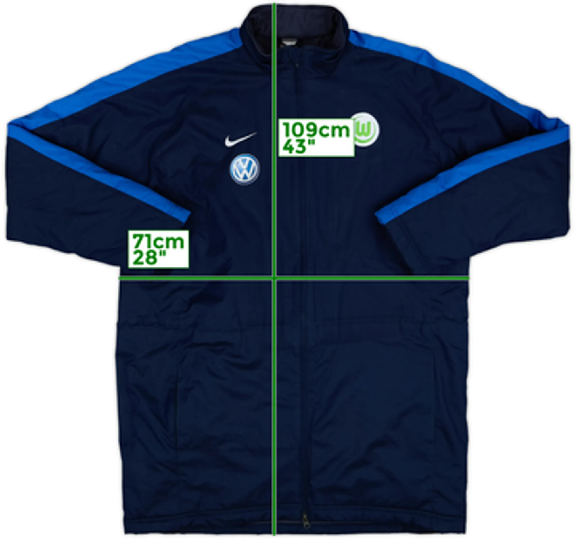 2007-08 Wolfsburg Nike Padded Bench Coat - 9/10 - (XL)