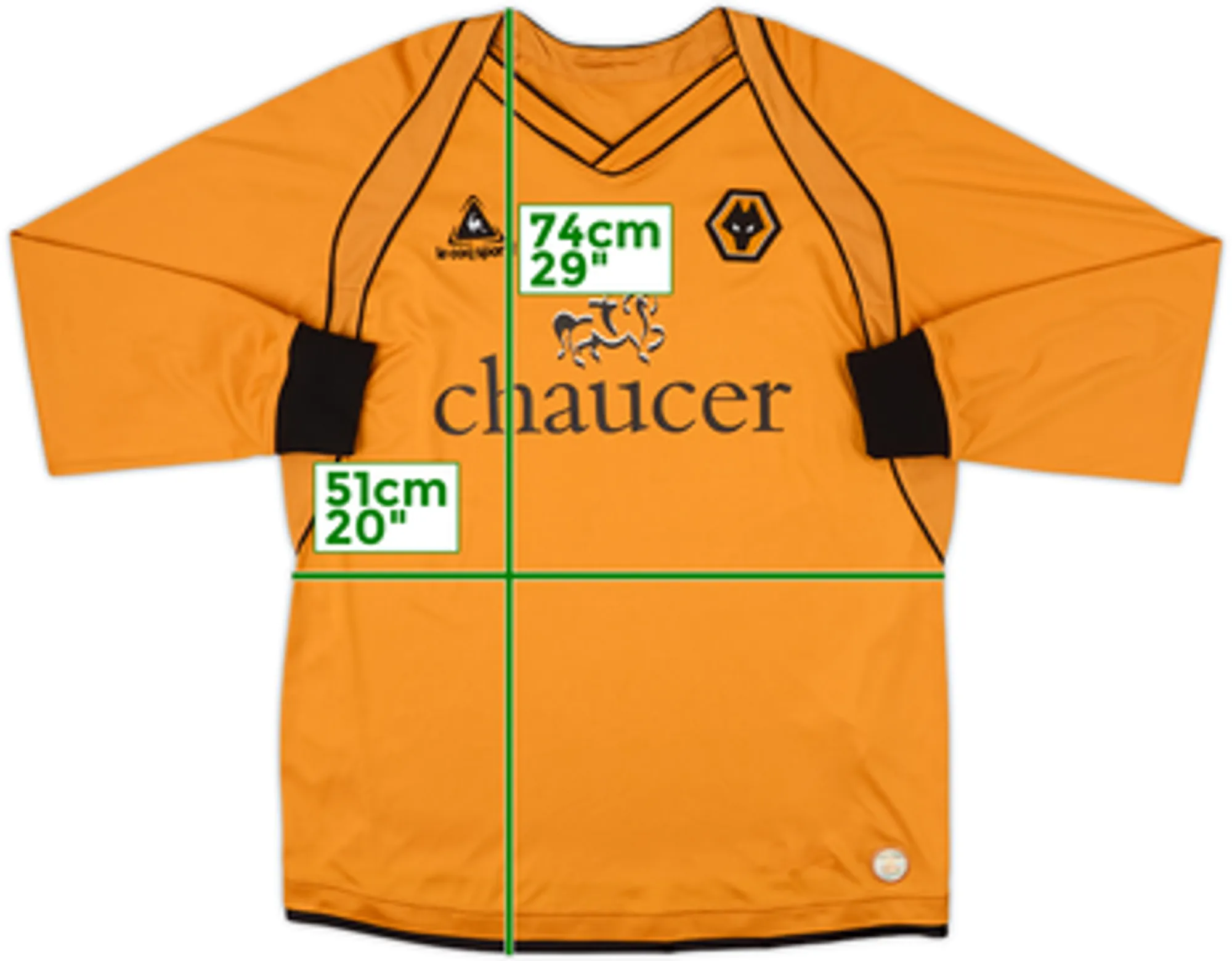 2006-08 Wolves Home L/S Shirt - 8/10 - (L)
