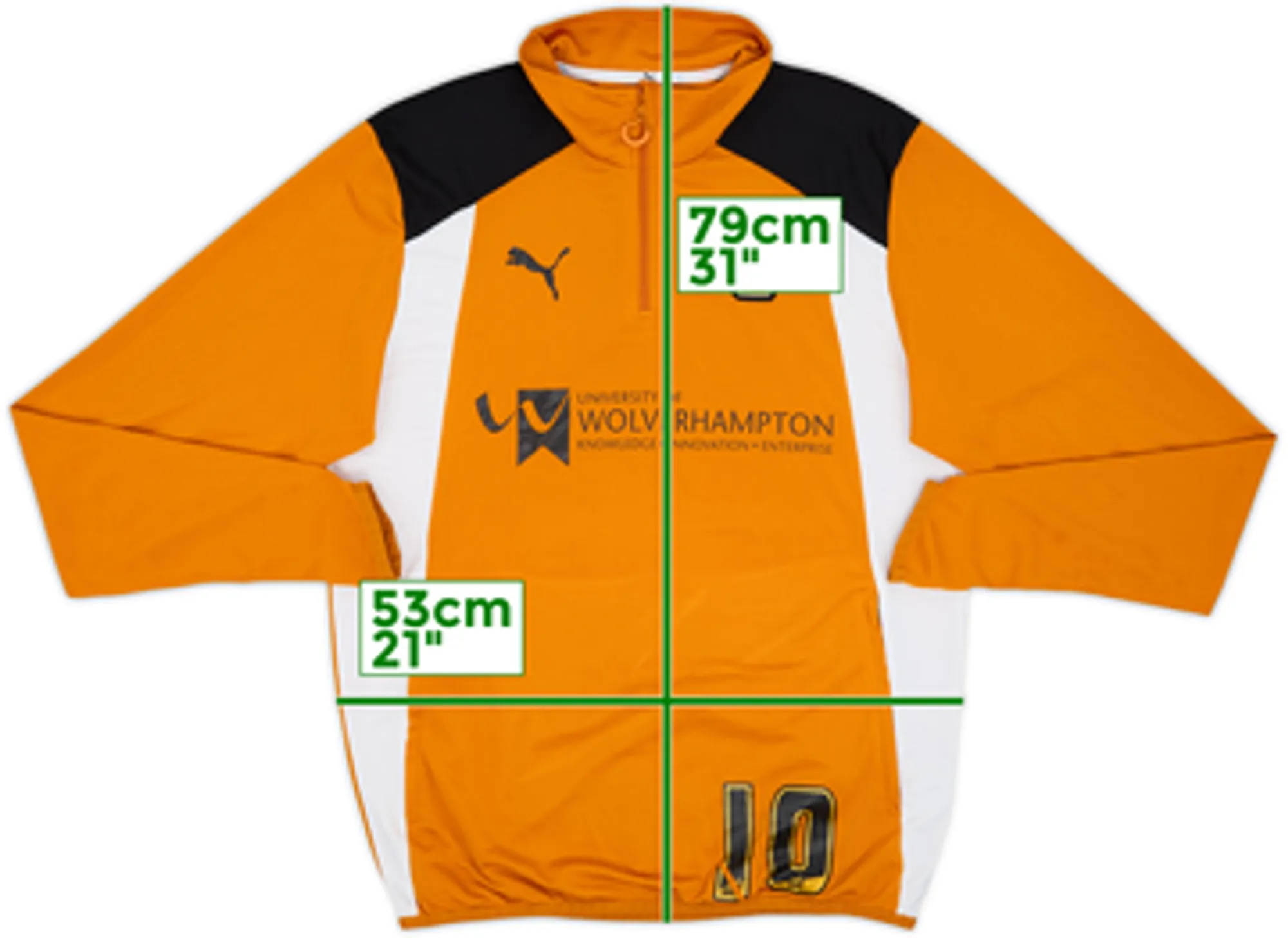 2016-17 Wolves Player Issue Puma 1/4 Zip Drill Top #10 - 7/10 - (L)