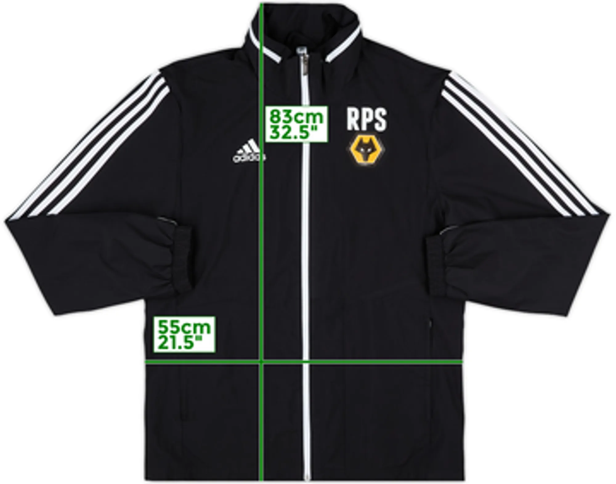 2019-20 Wolves adidas Staff Issue Hooded Rain Jacket RPS - 9/10 - (M)
