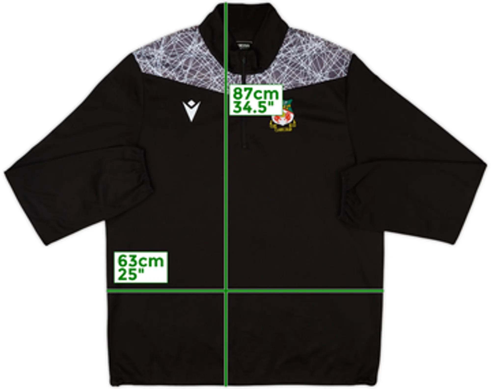 2019-20 Wrexham Macron 1/4 Zip Drill Top - 9/10 - (3XL)