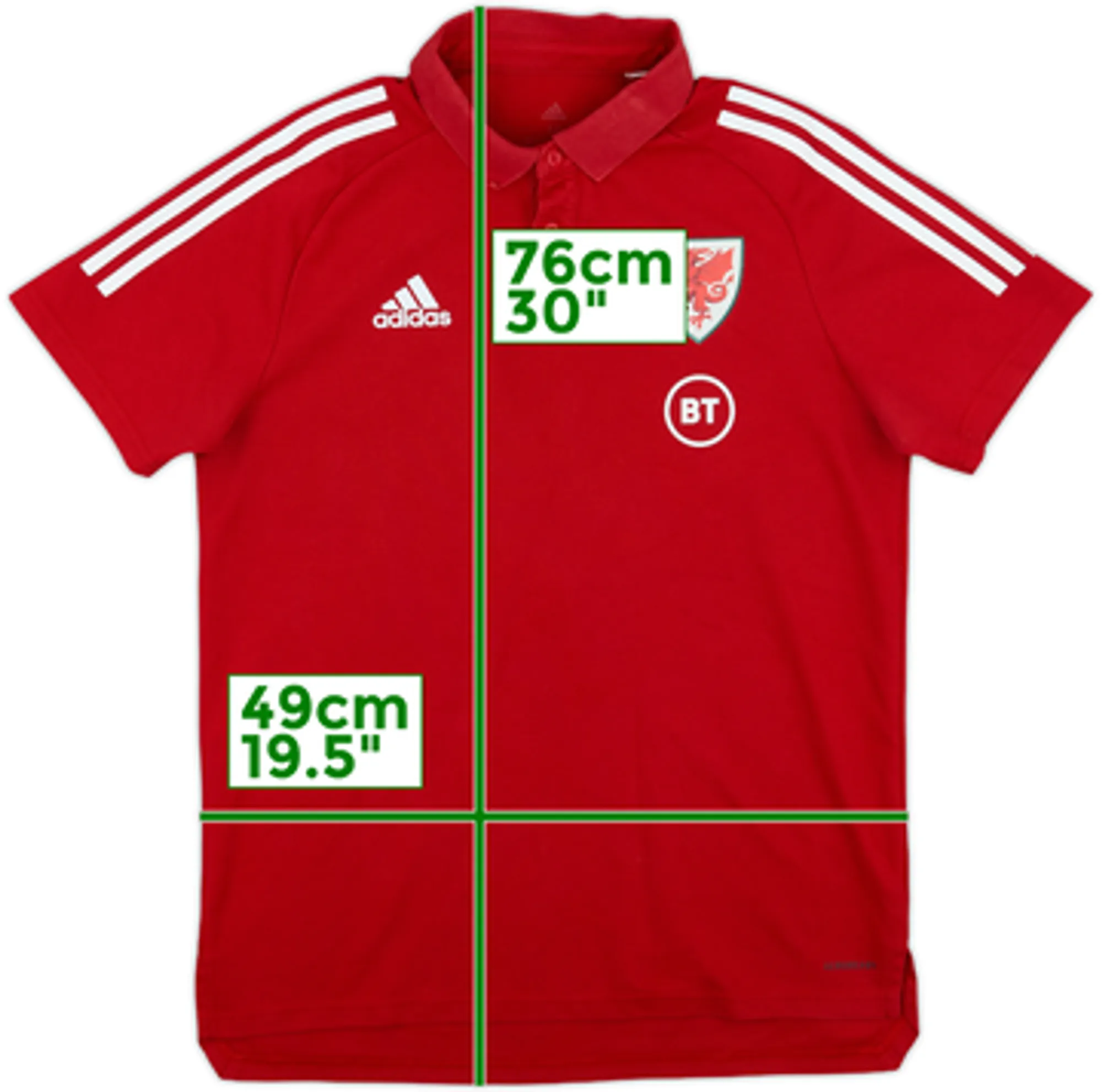 2020-21 Wales adidas Polo Shirt - 6/10 - (M)