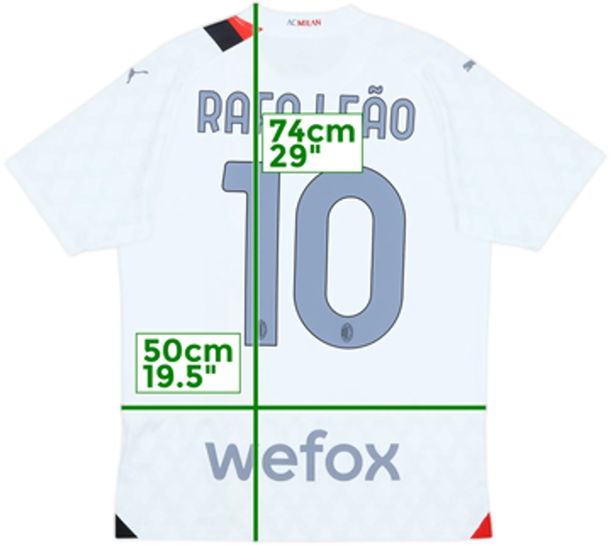 2023-24 AC Milan Away Shirt Rafa Leao #10 - 9/10 - (M)