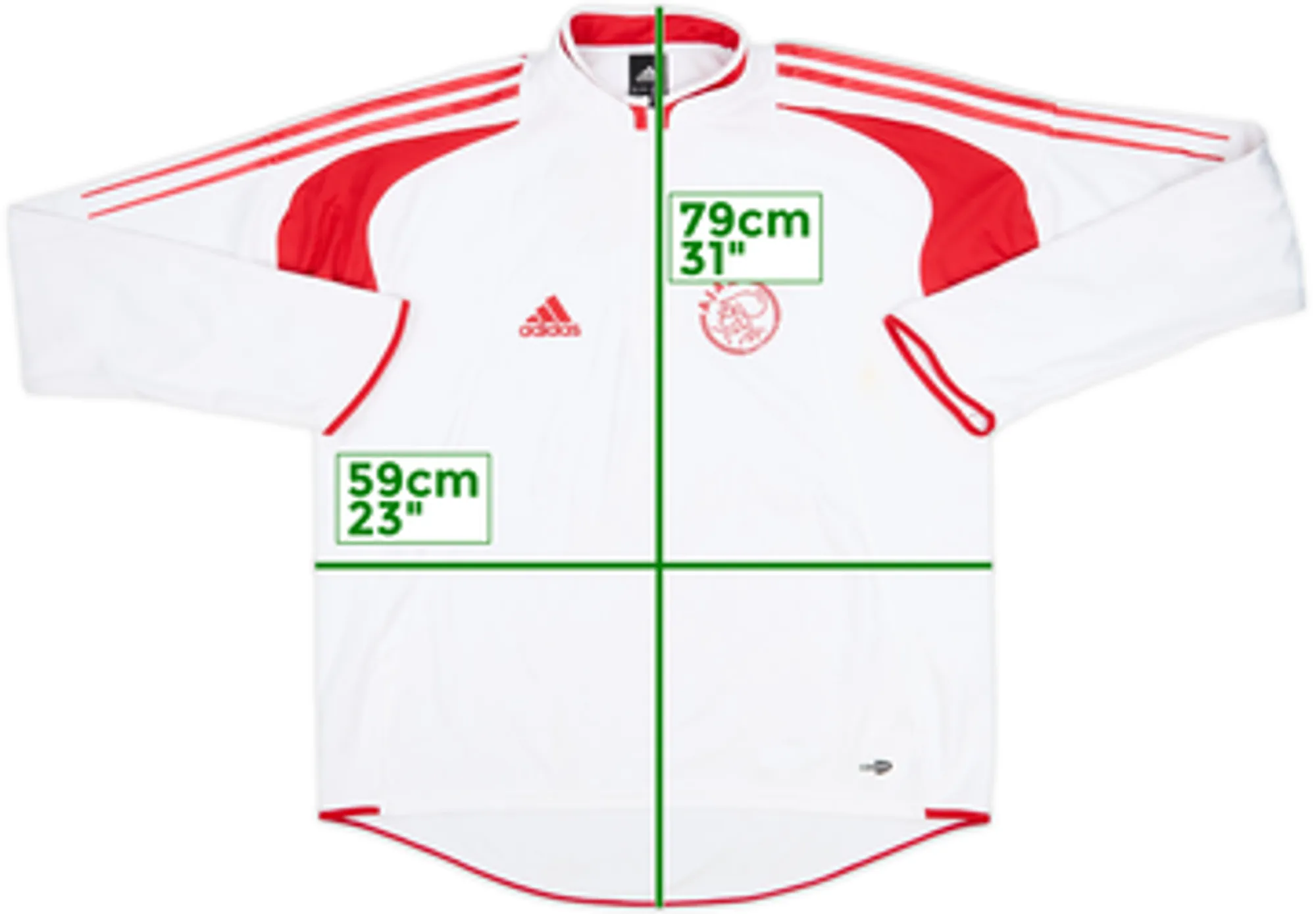 2004-05 Ajax adidas 1/4 Zip Drill Top - 8/10 - (L/XL)
