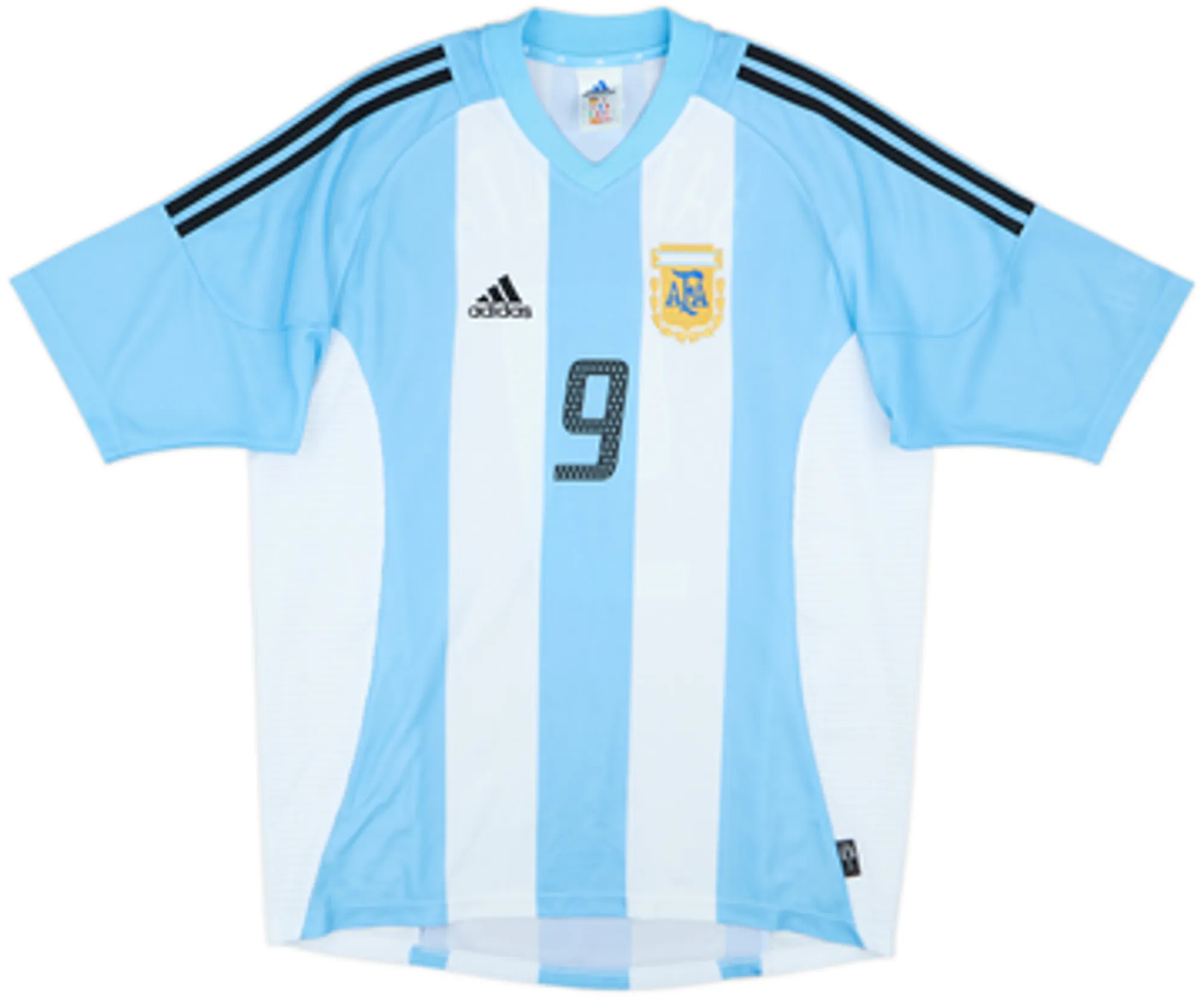 2002-04 Argentina Home Shirt Batistuta #9 - 9/10 - (M)