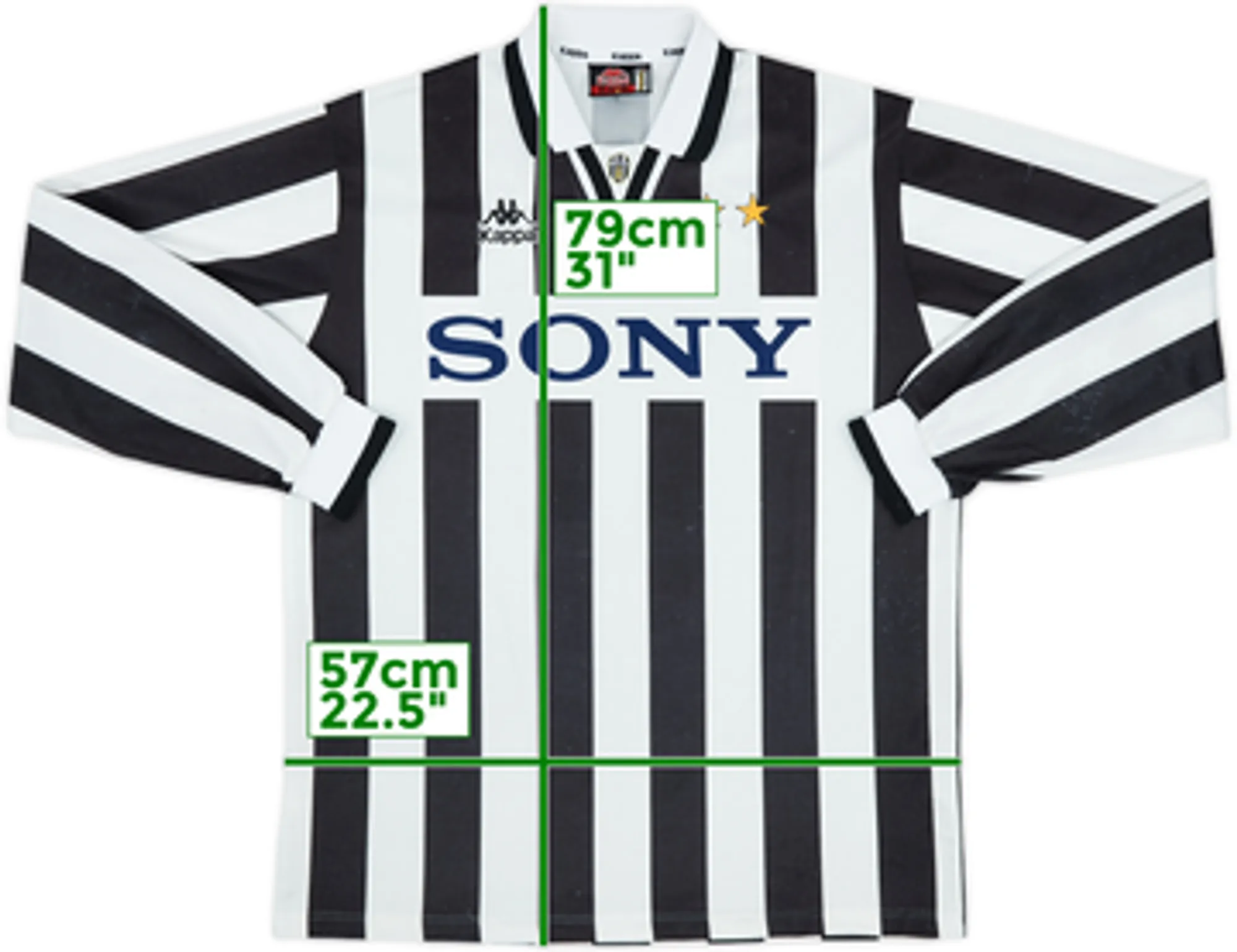1995-97 Juventus Home L/S Shirt - 8/10 - (L)
