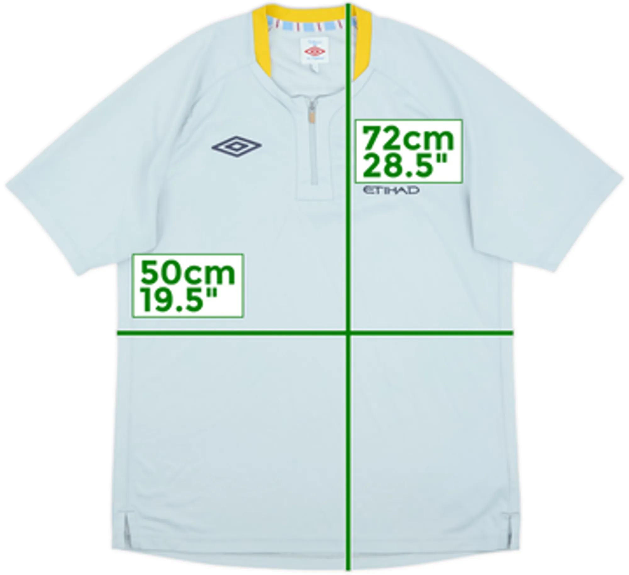 2010-11 Manchester City Umbro 1/4 Zip Training Shirt - 10/10 - (L)