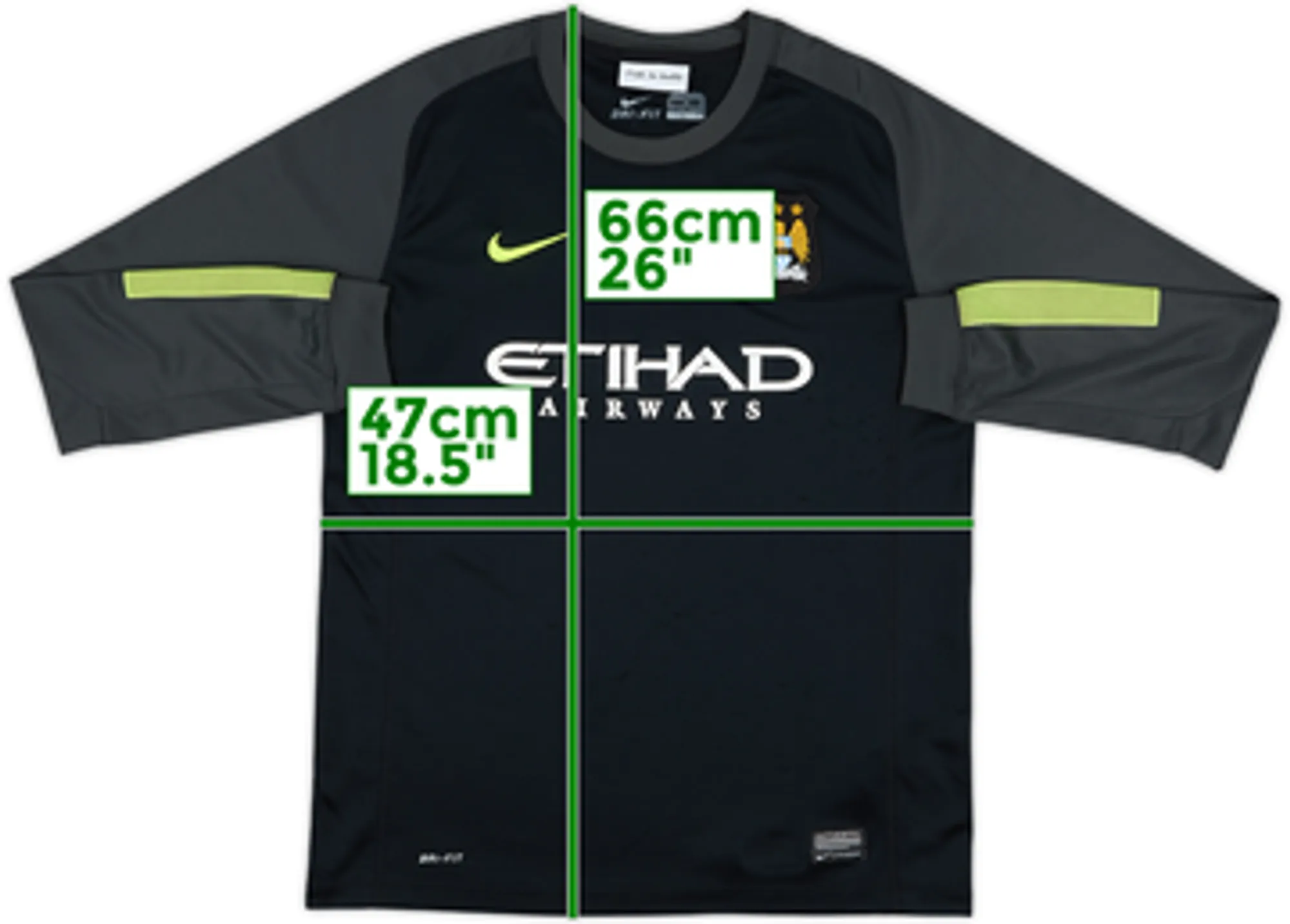 2013-14 Manchester City GK Shirt - 6/10 - (XL.Boys)