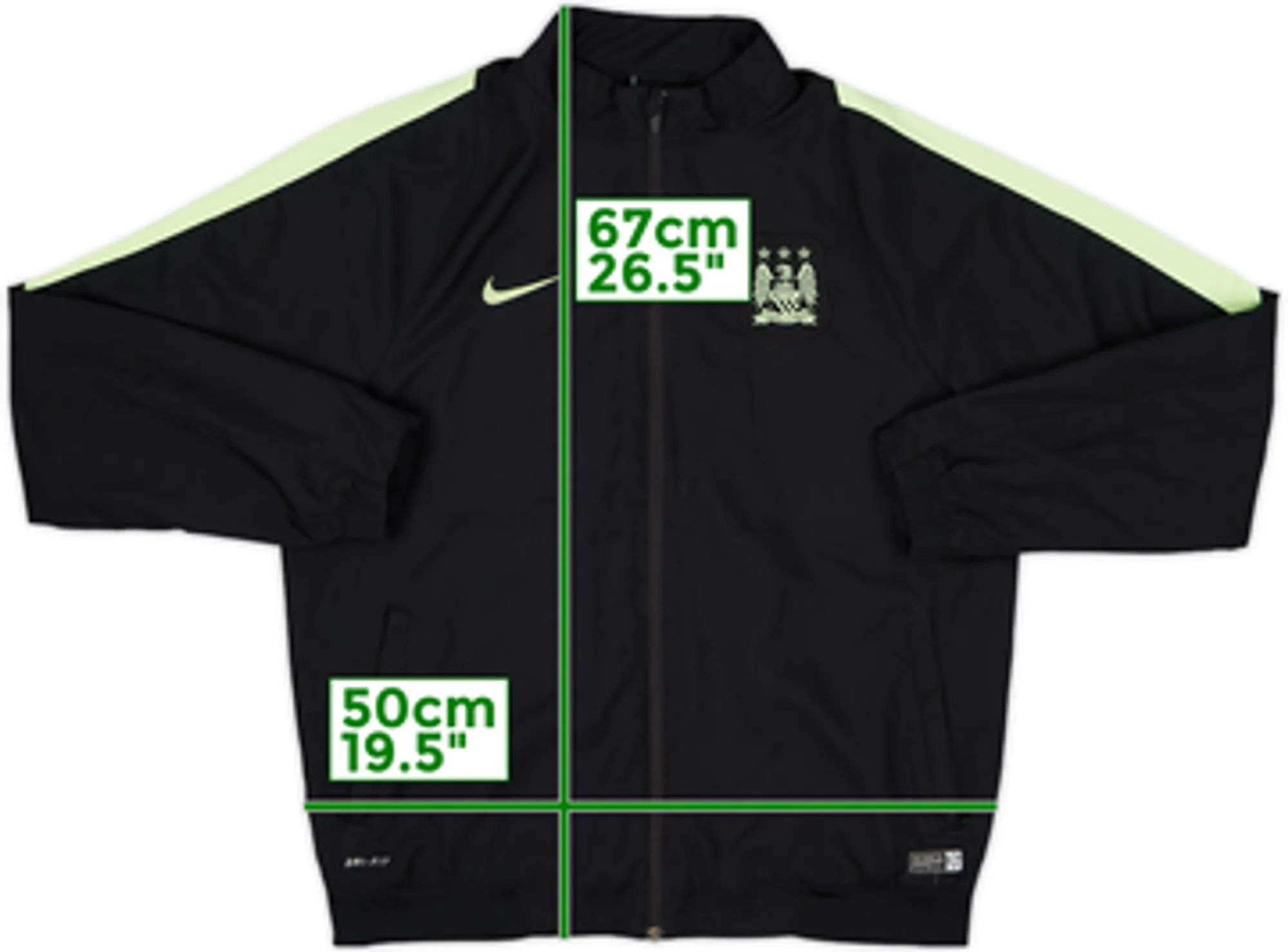 2015-16 Manchester City Nike Track Jacket - 9/10 - (M)