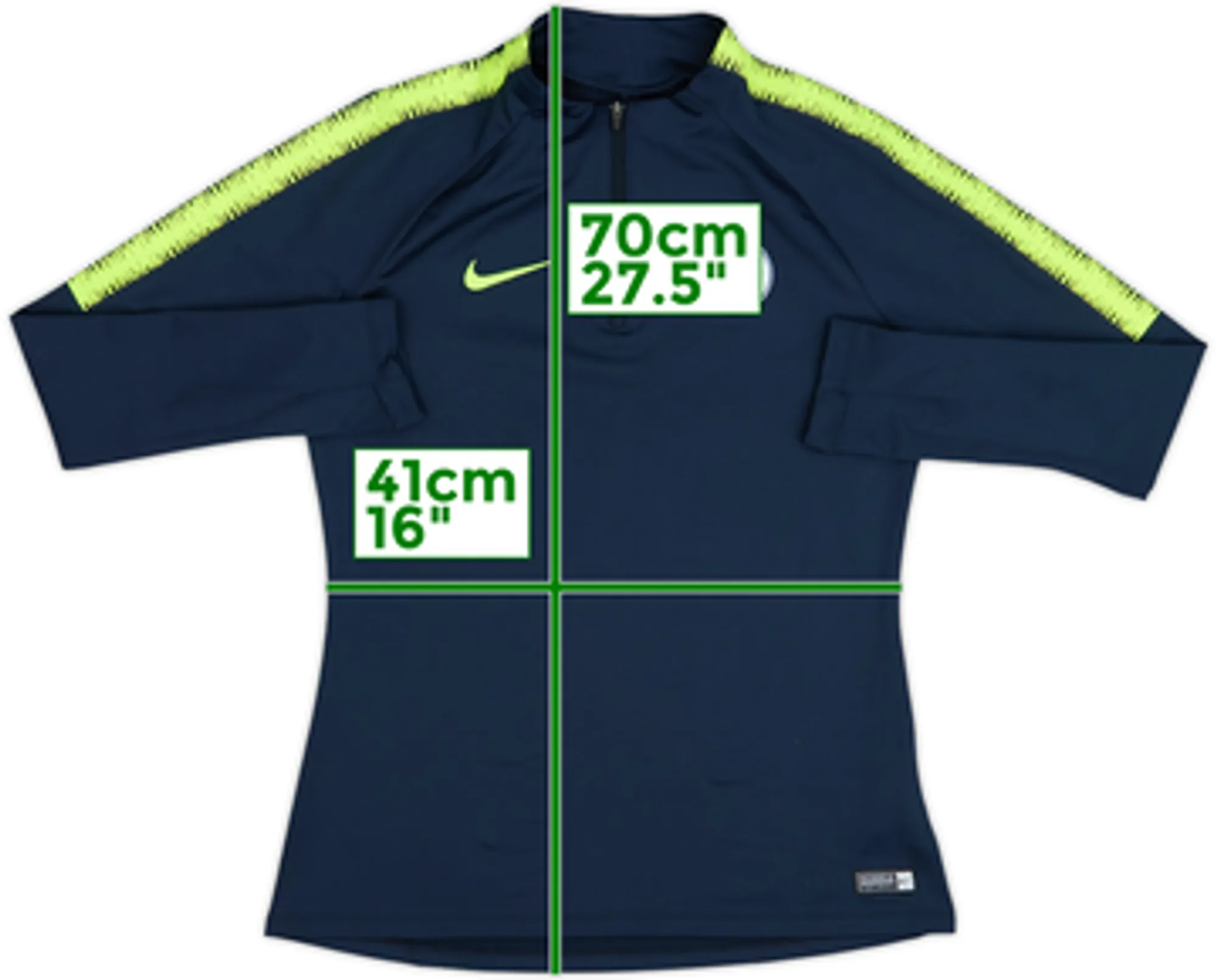 2018-19 Manchester City Nike 1/4 Zip Drill Top - 9/10 - (S)