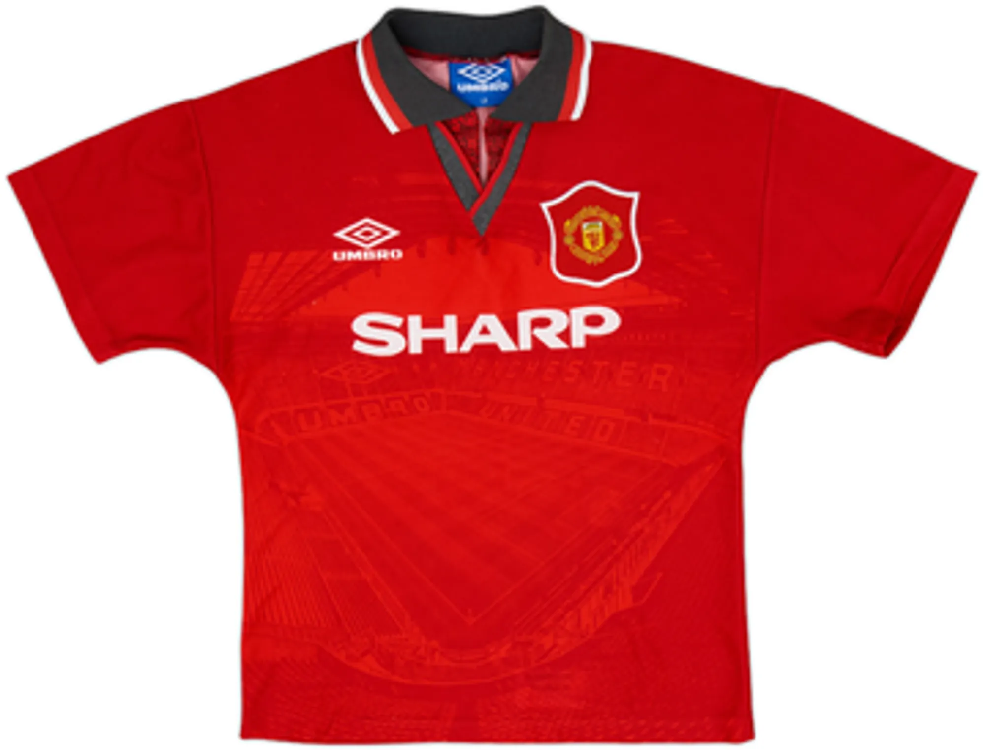 1994-96 Manchester United Home Full Kit - 8/10 - (L.Boys)