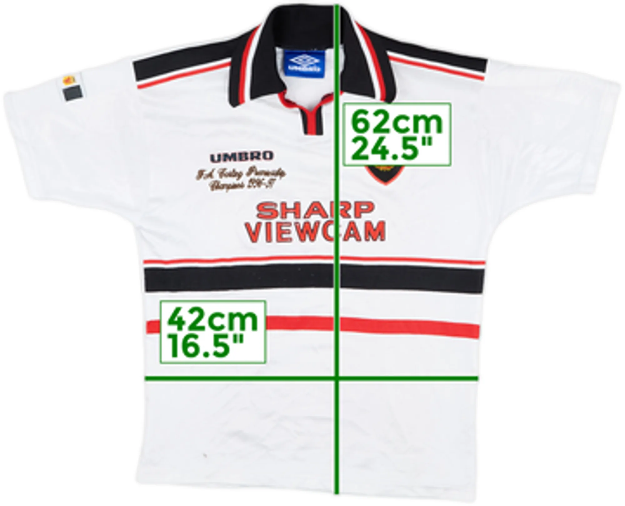 1997-99 Manchester United 'Champions' Away Shirt - 5/10 - (L.Boys)