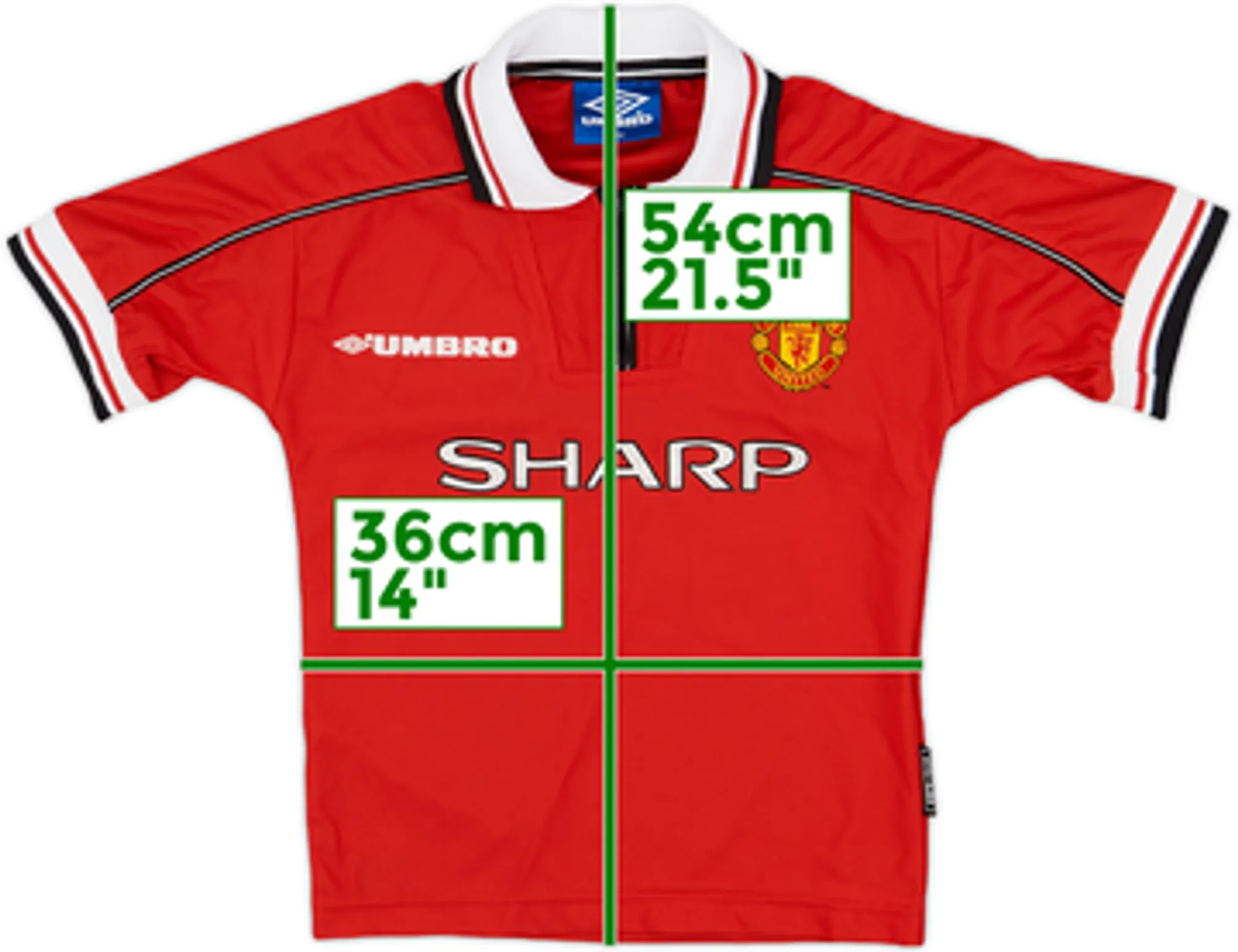 1998-00 Manchester United Home Shirt - 8/10 - (6-7 Years)
