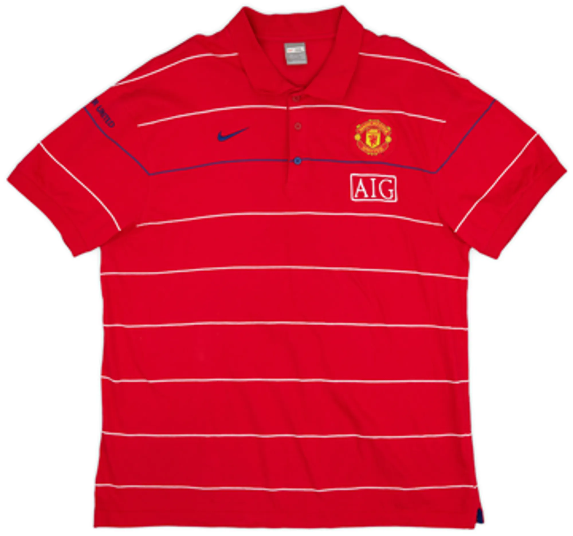 2008-09 Manchester United Nike Polo Shirt - 9/10 - (L)