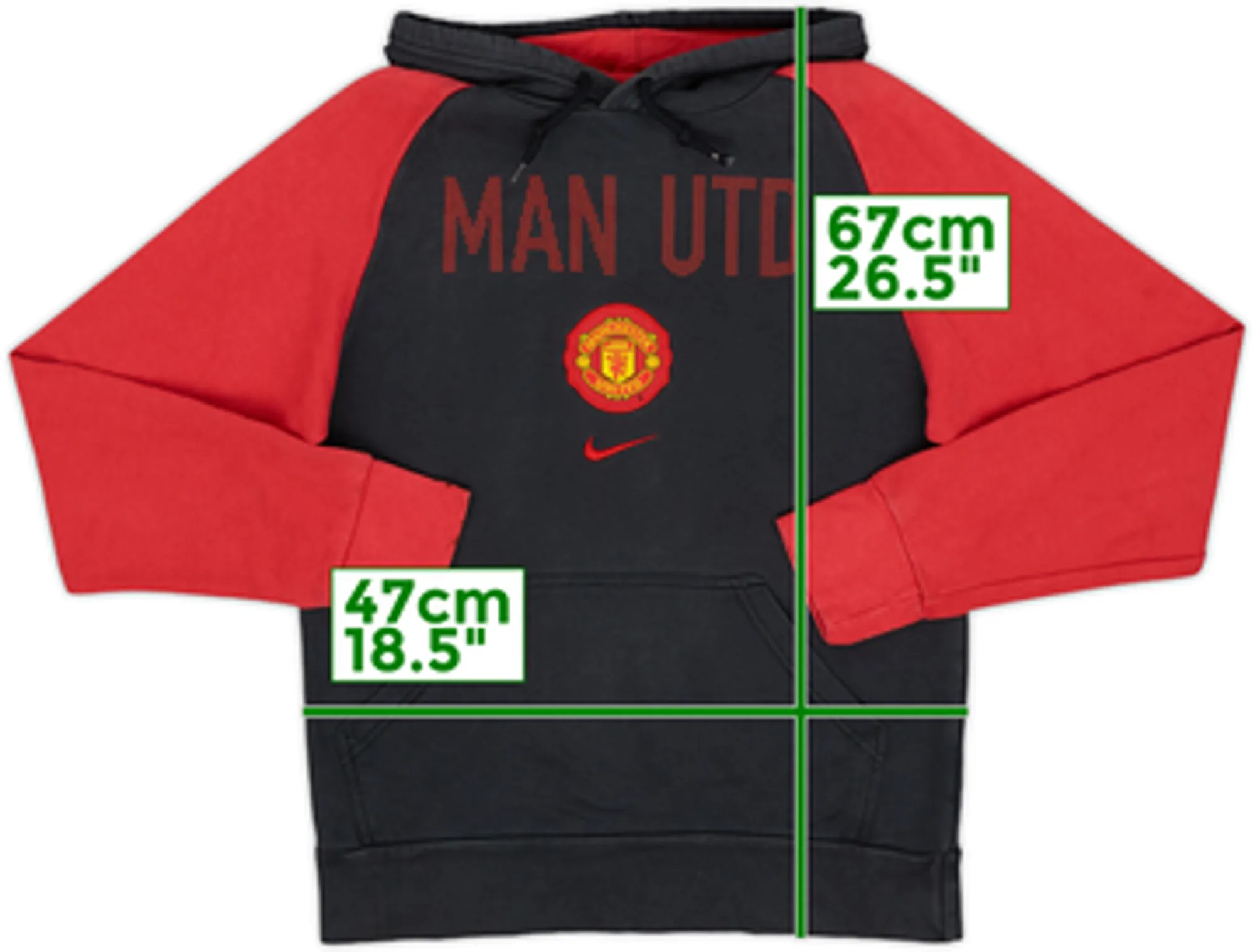2009-10 Manchester United Nike Hoodie - 7/10 - (S)