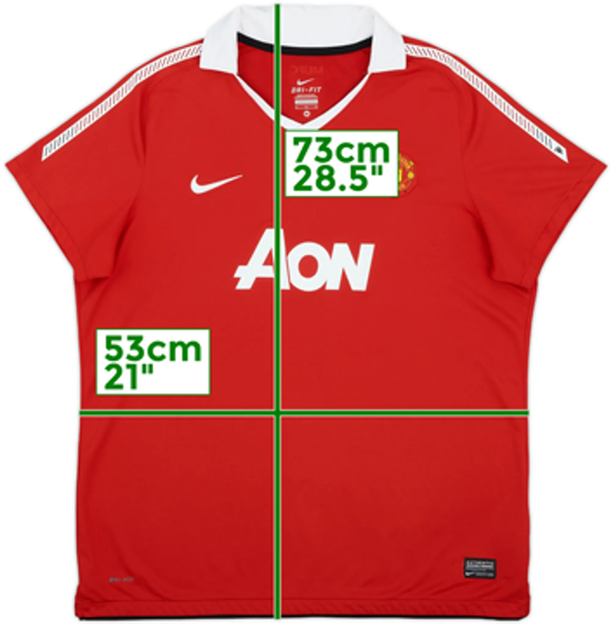 2010-11 Manchester United Home Shirt - 8/10 - (Women's L)