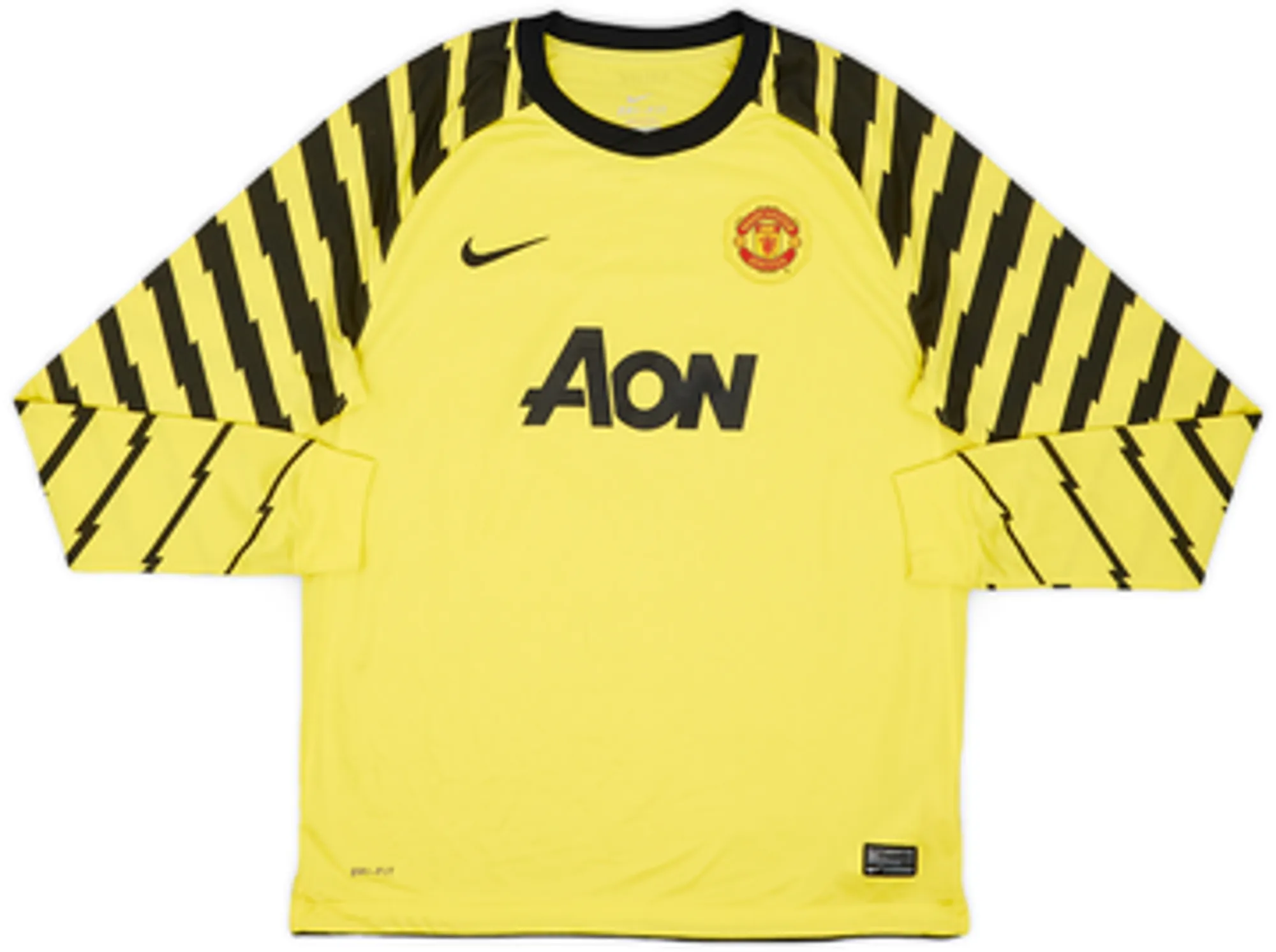 2010-11 Manchester United Yellow GK Shirt - 8/10 - (XL.Boys)