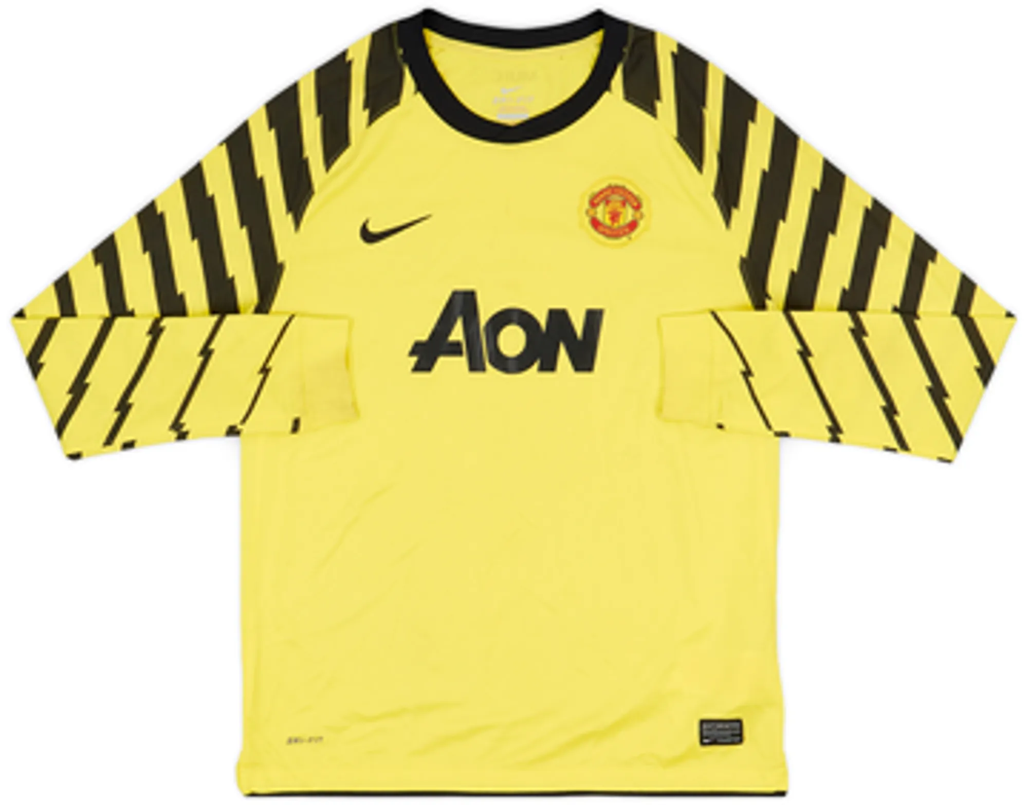 2010-11 Manchester United Yellow GK Shirt - 9/10 - (XL.Boys)